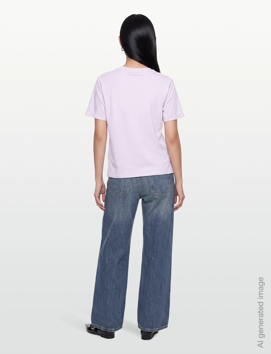 Rue de Tokyo - TRISH LIGHT COTTON JERSEY - t-shirts - purple - 4