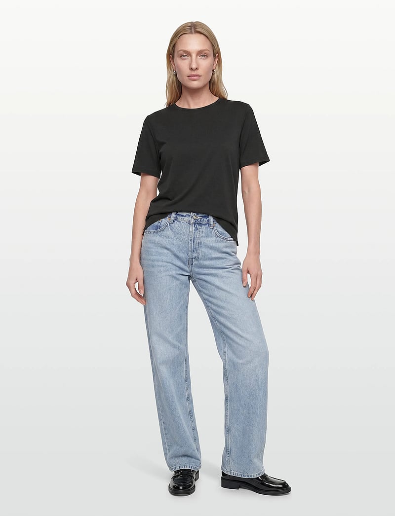 Rue de Tokyo - TRISH LIGHT COTTON JERSEY - t-shirts - black - 0