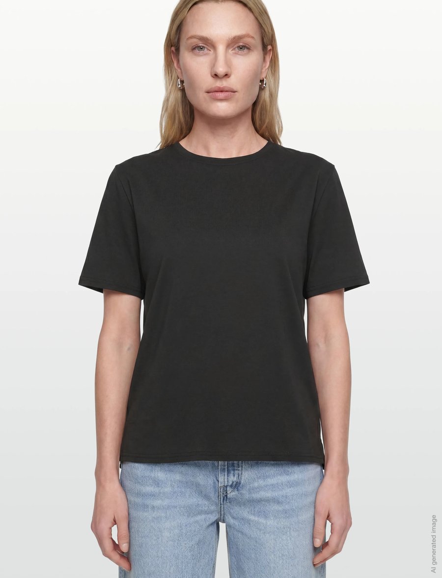 Rue de Tokyo - TRISH LIGHT COTTON JERSEY - t-shirts - black - 3