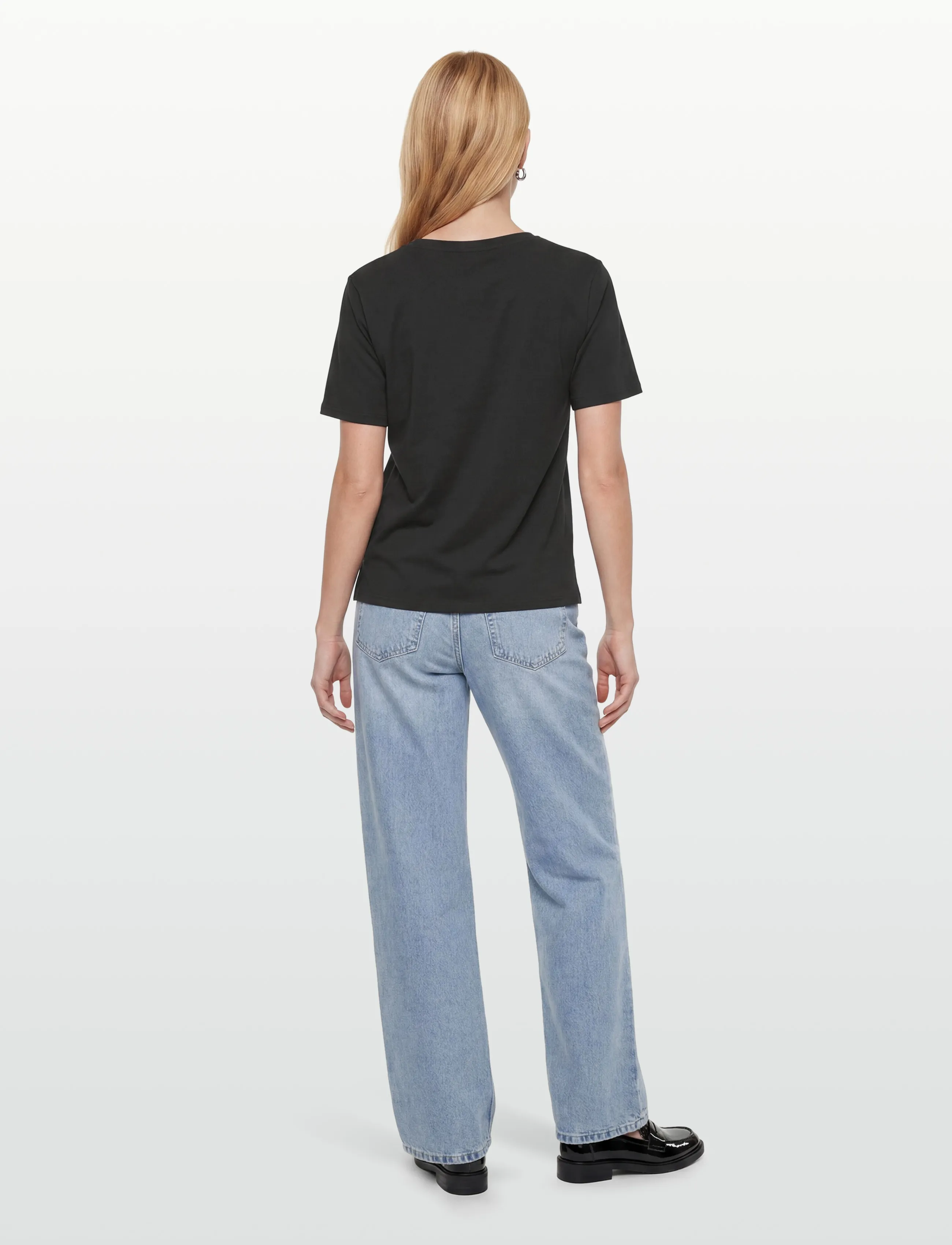 Rue de Tokyo - TRISH LIGHT COTTON JERSEY - t-shirts - black - 4