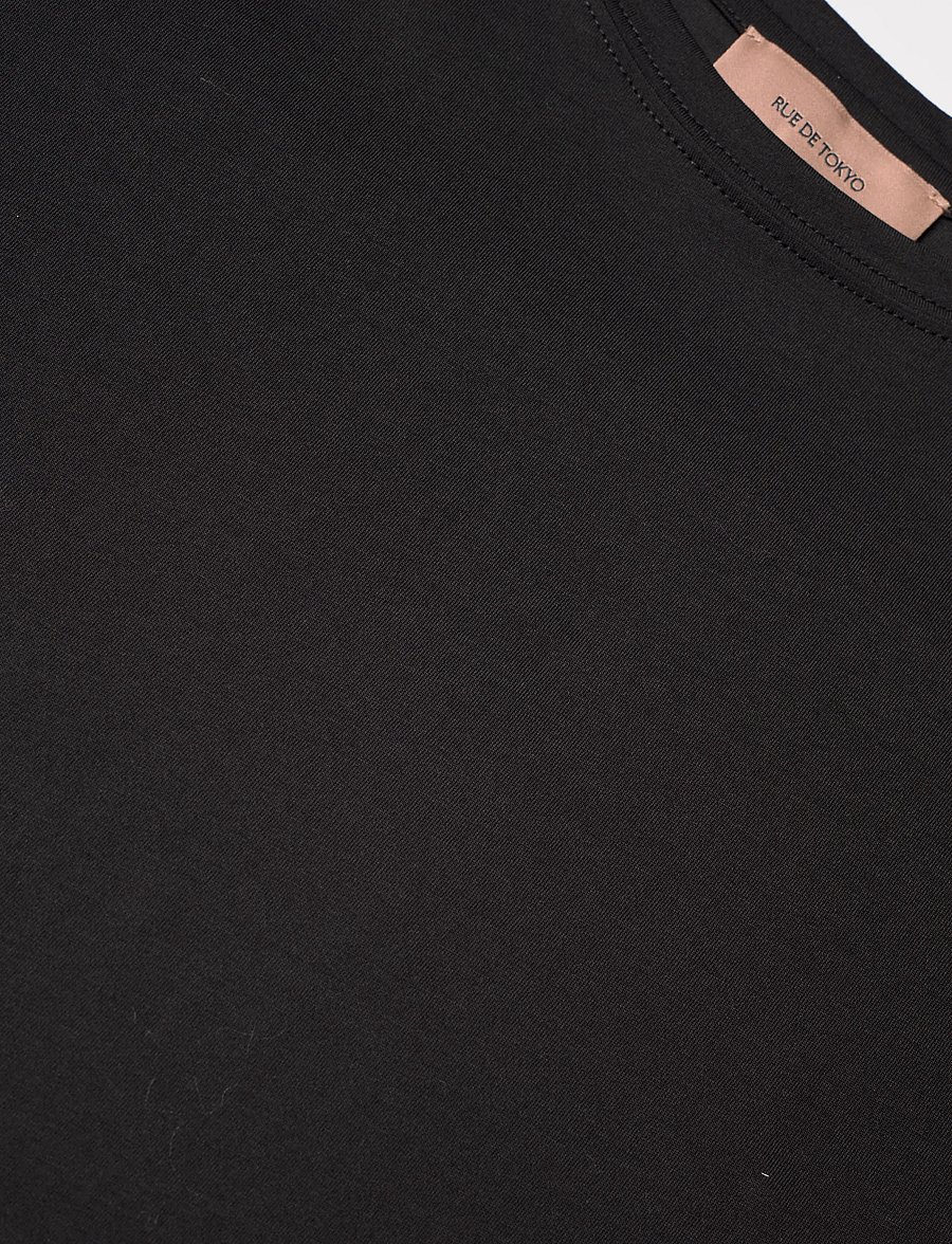 Rue de Tokyo - TRISH LIGHT COTTON JERSEY - t-shirts - black - 5