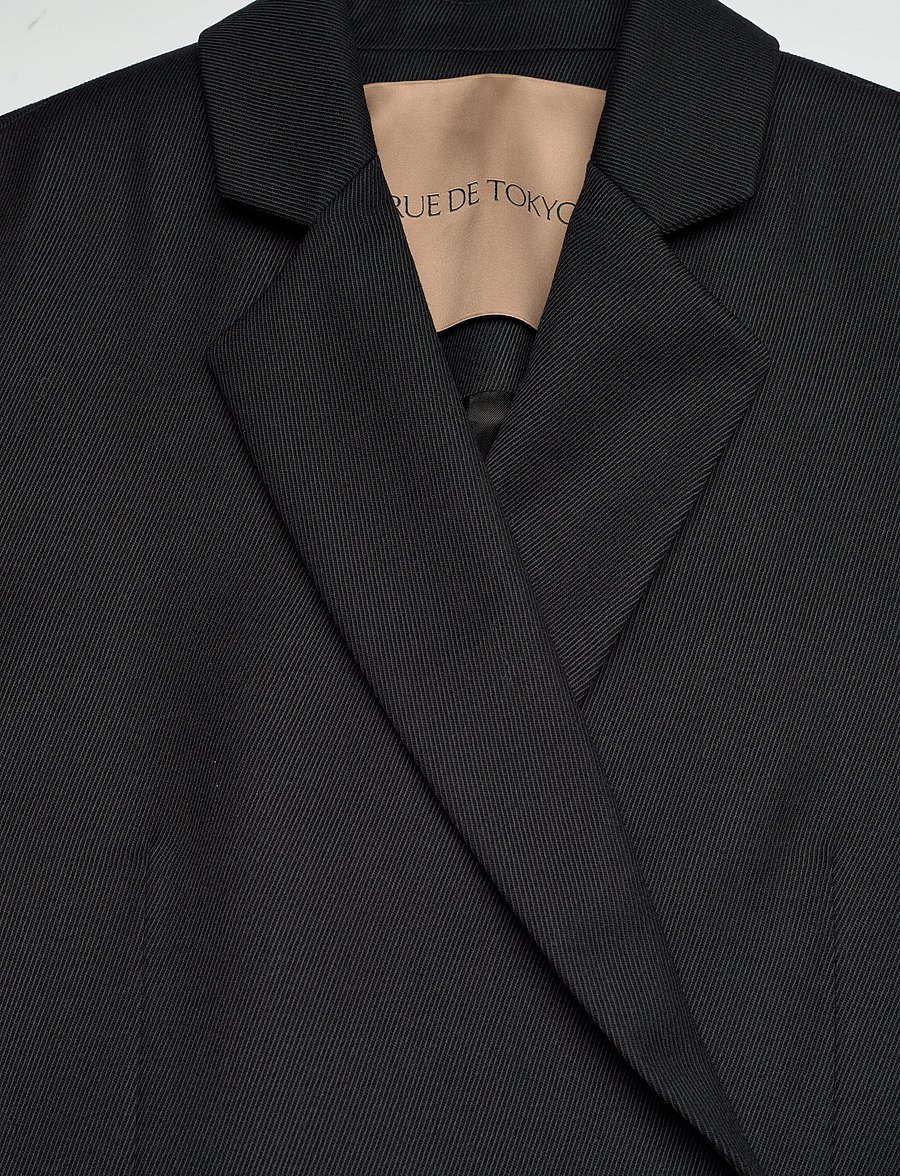 Rue de Tokyo - CAJ HEAVY WOOL BLEND - einreihige blazer - black - 5