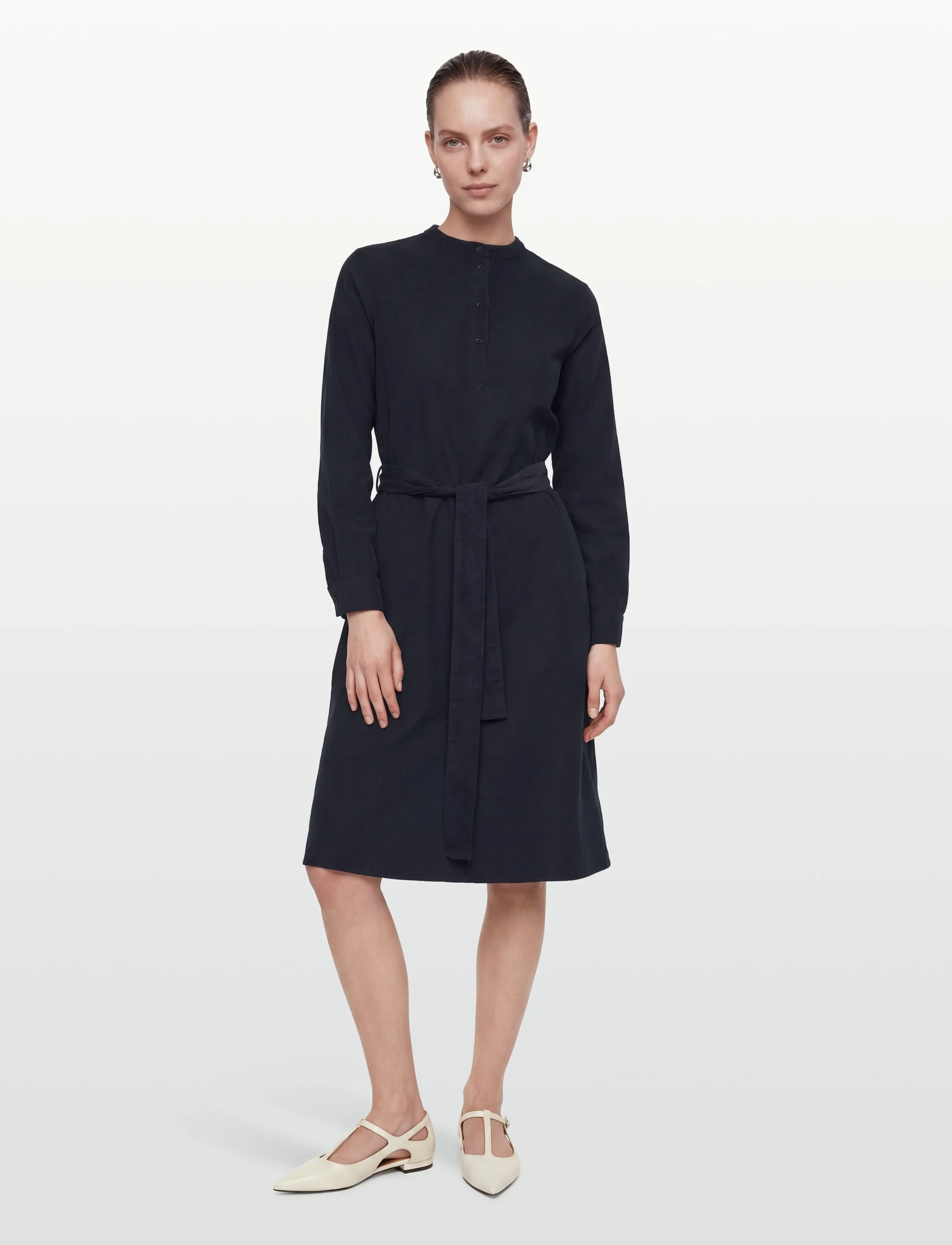 Rue de Tokyo Devina Gmtd Baby Corduroy, L, Dresses, Marineblau - Shirt Frauen