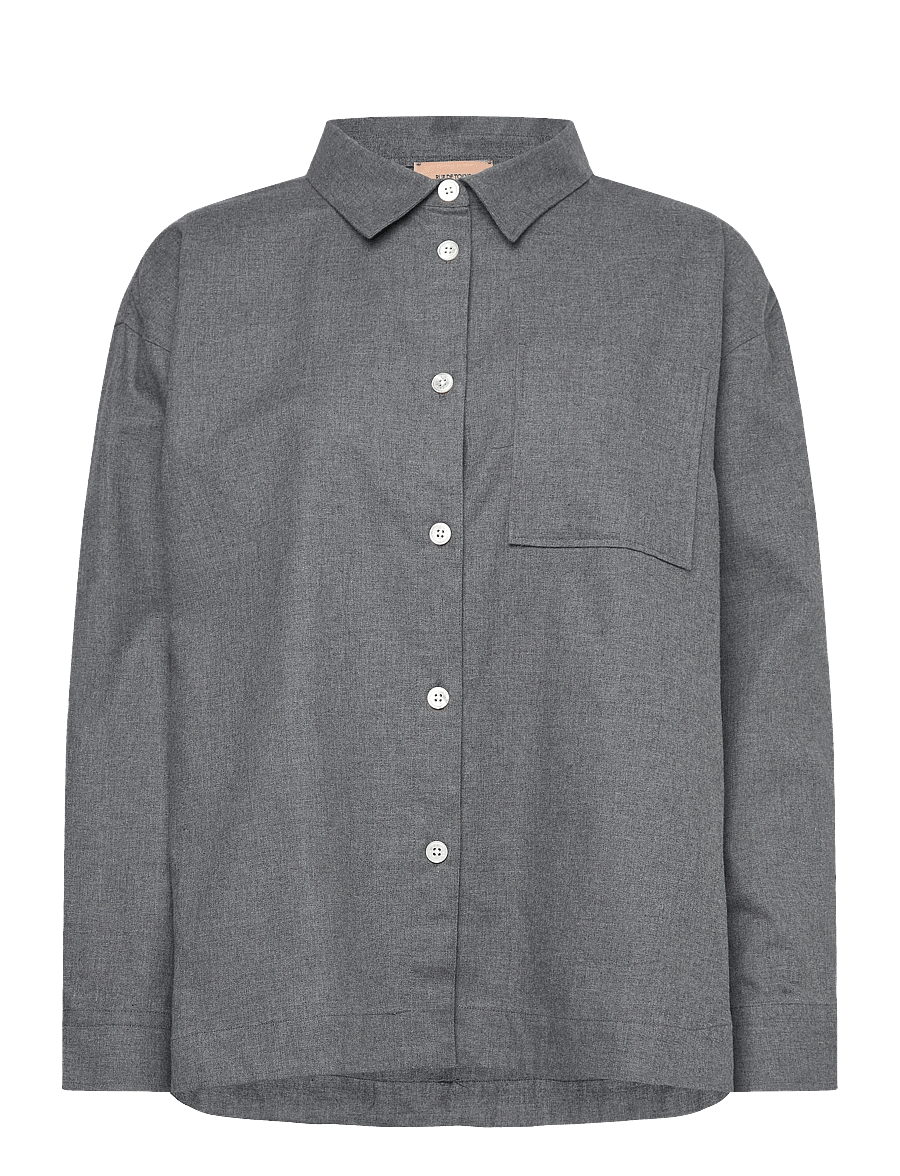 Rue de Tokyo - SAFFRON POLO BRUSH CHECK - langærmede skjorter - grey check - 1