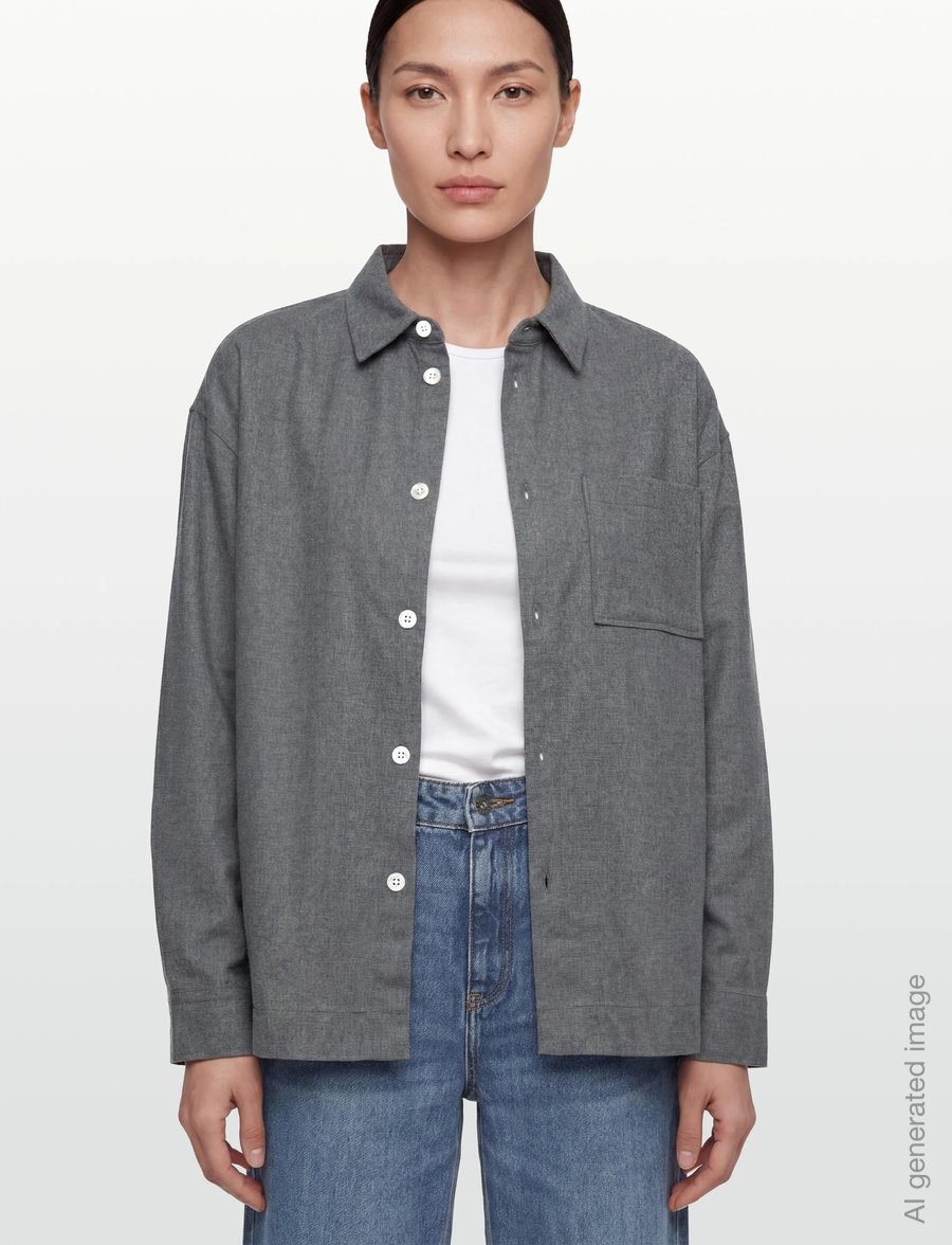 Rue de Tokyo - SAFFRON POLO BRUSH CHECK - langærmede skjorter - grey check - 3
