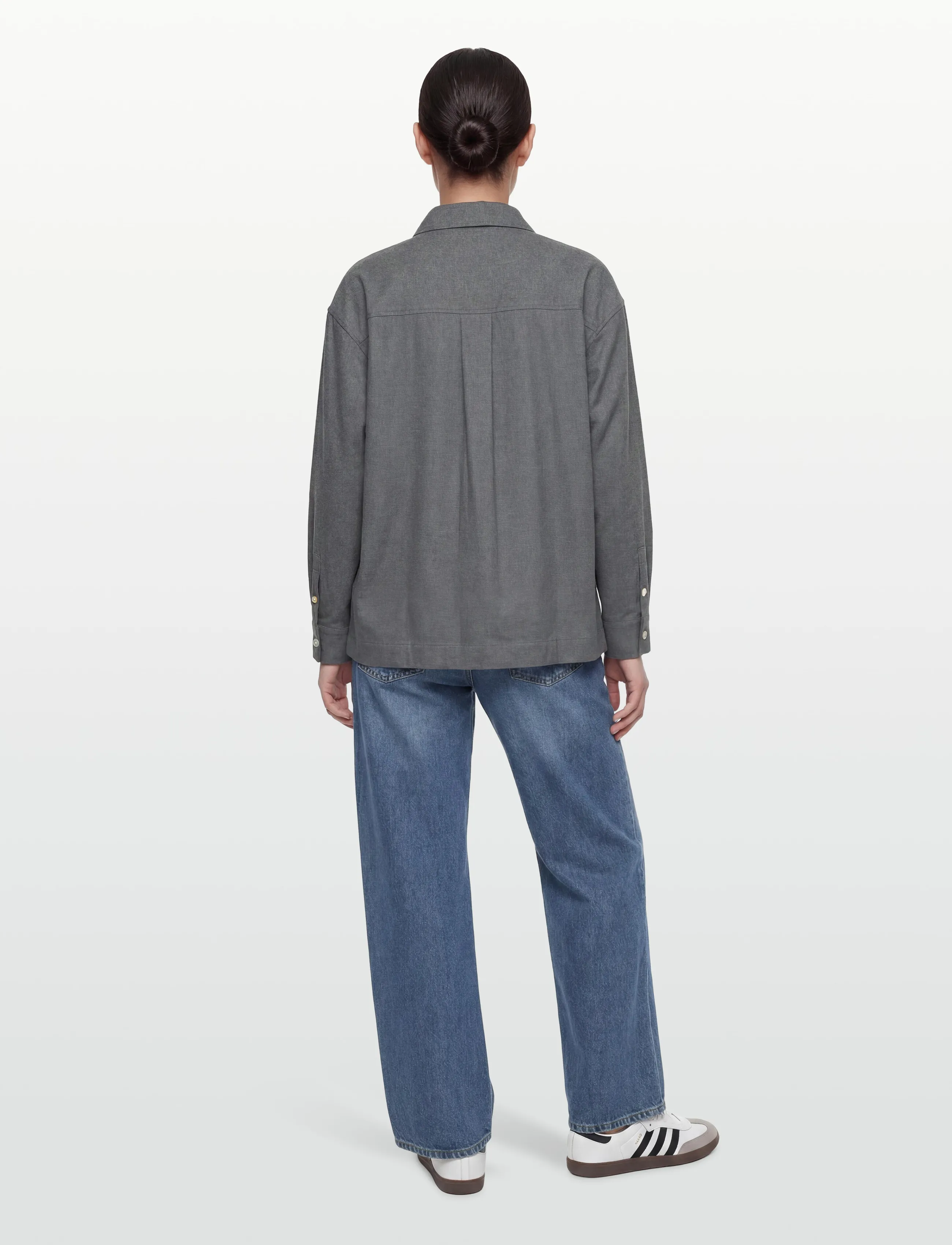Rue de Tokyo - SAFFRON POLO BRUSH CHECK - chemises à manches longues - grey check - 4