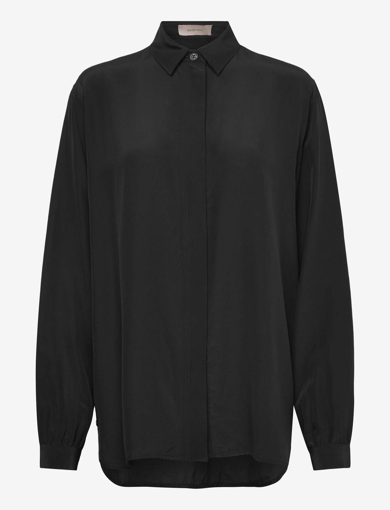 Rue de Tokyo - SHELBY SILK CDC 16MM - langärmlige hemden - black - 0