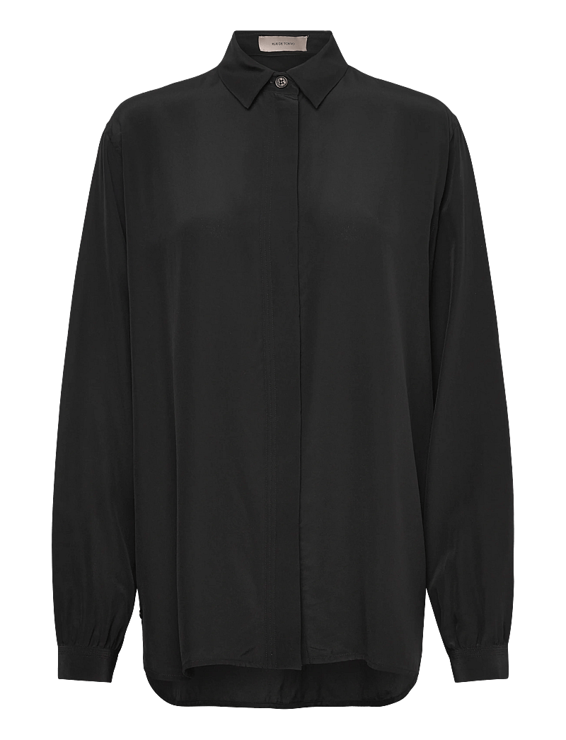 Rue de Tokyo - SHELBY SILK CDC 16MM - langärmlige hemden - black - 0