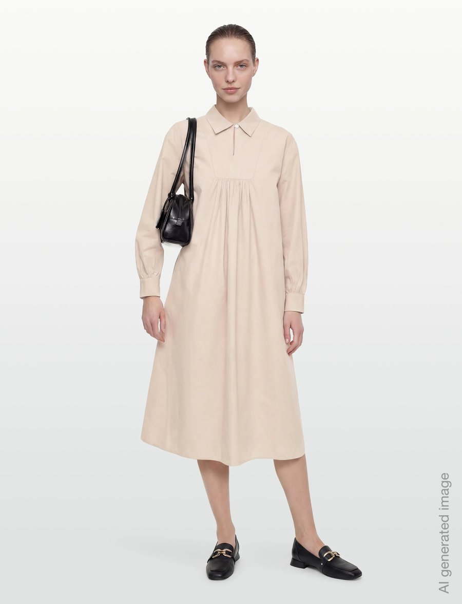 Rue de Tokyo - DREW TRENCH COTTON - midi kjoler - beige - 0