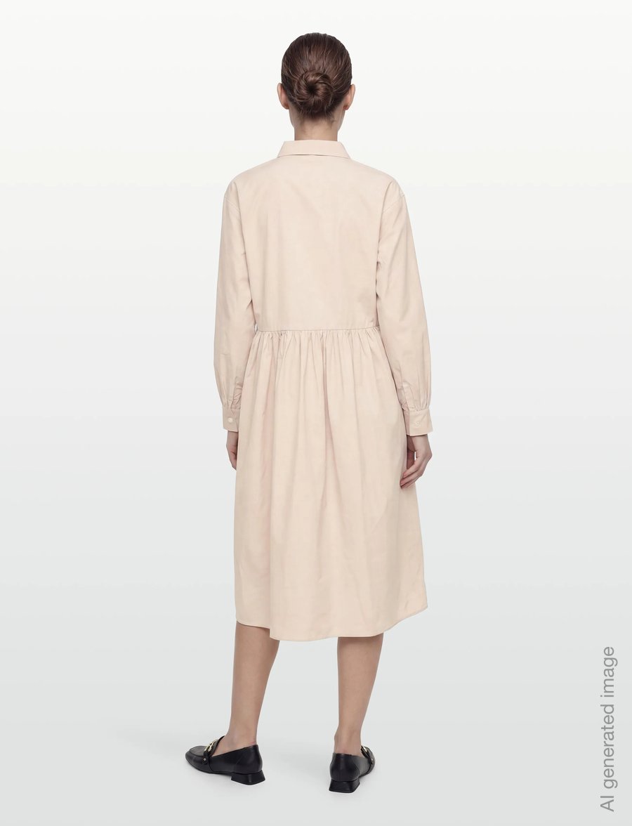 Rue de Tokyo - DREW TRENCH COTTON - midi kjoler - beige - 4