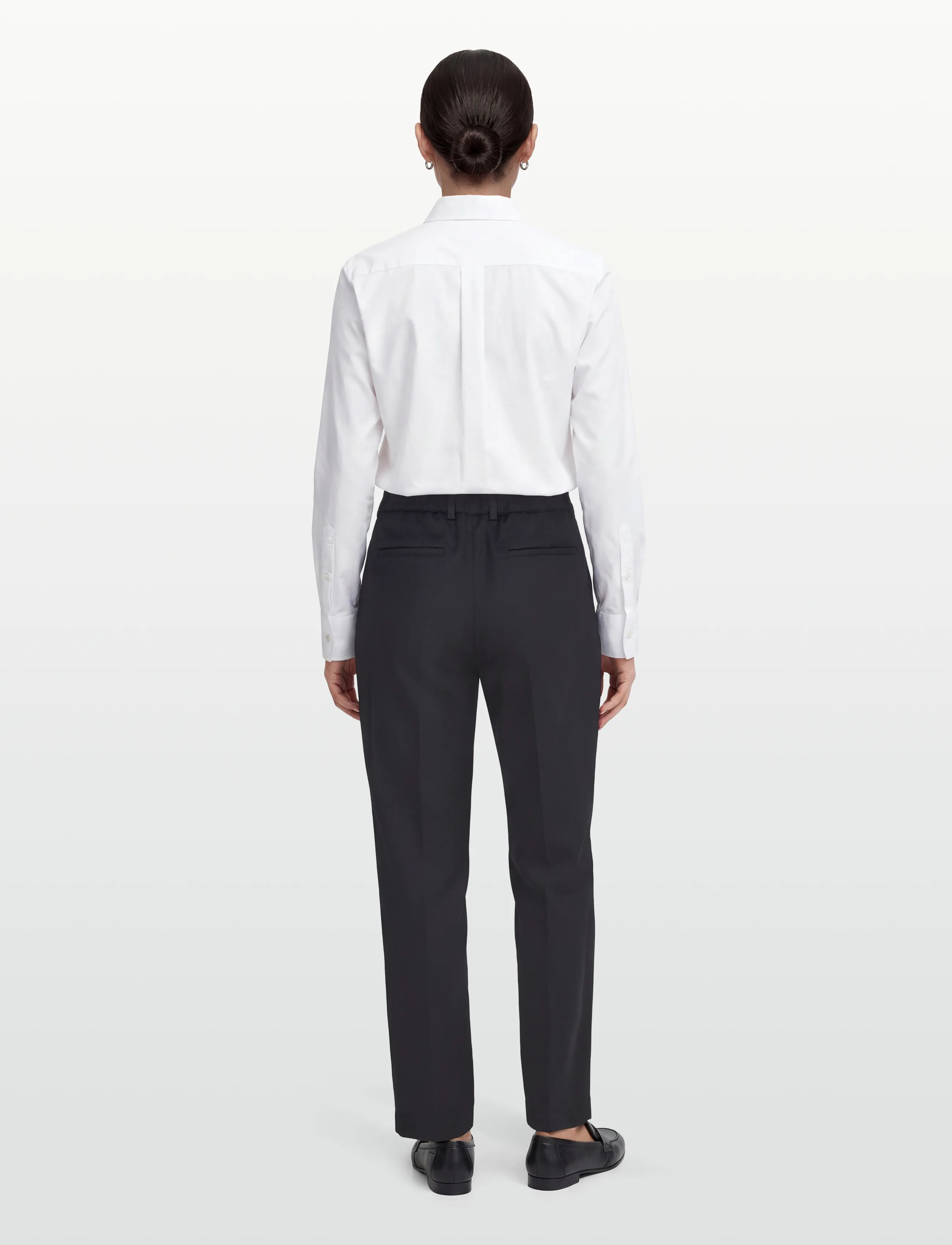 Rue de Tokyo - PILU HEAVY WOOL BLEND - kostymbyxor - black - 4