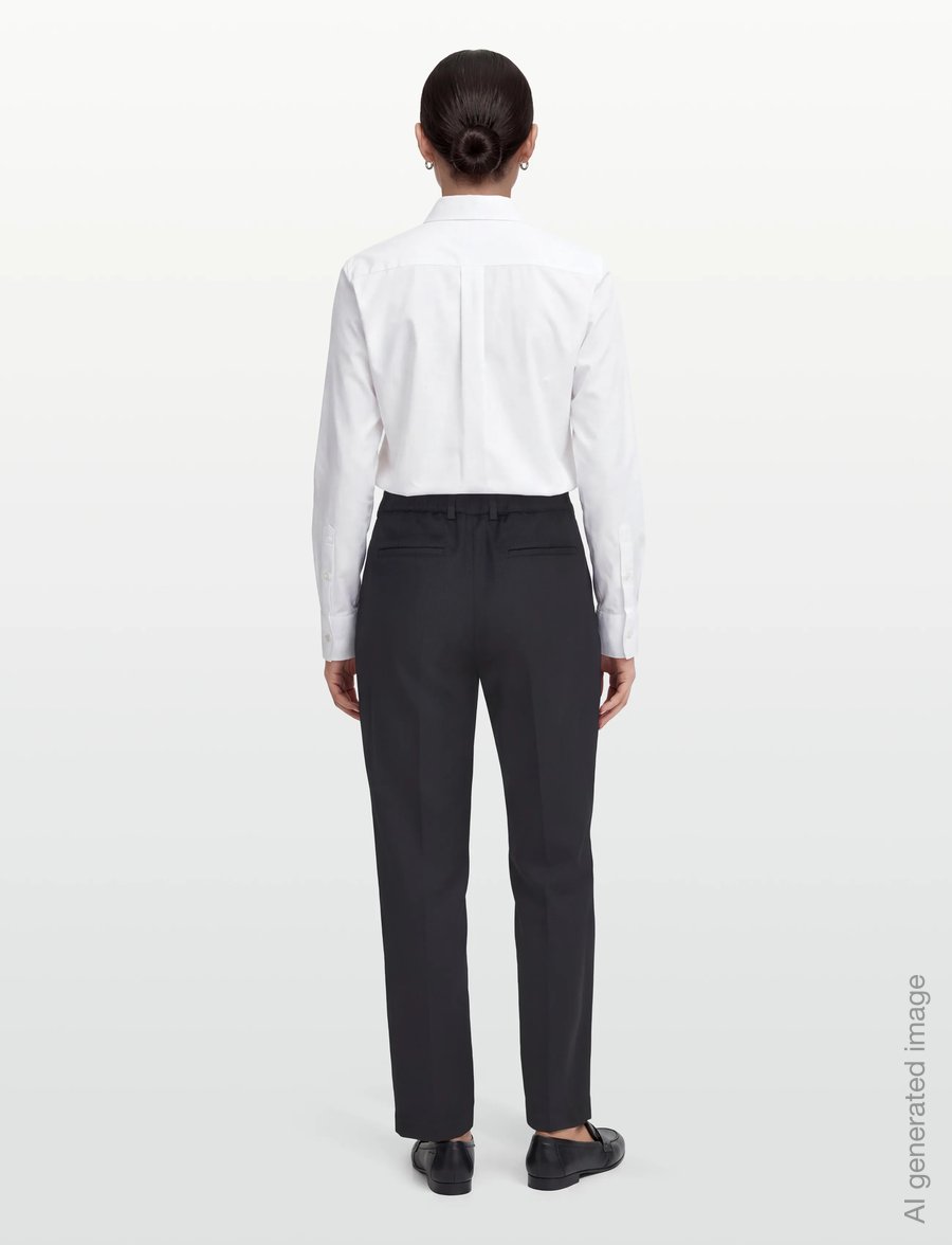 Rue de Tokyo - PILU HEAVY WOOL BLEND - pidulikud püksid - black - 4