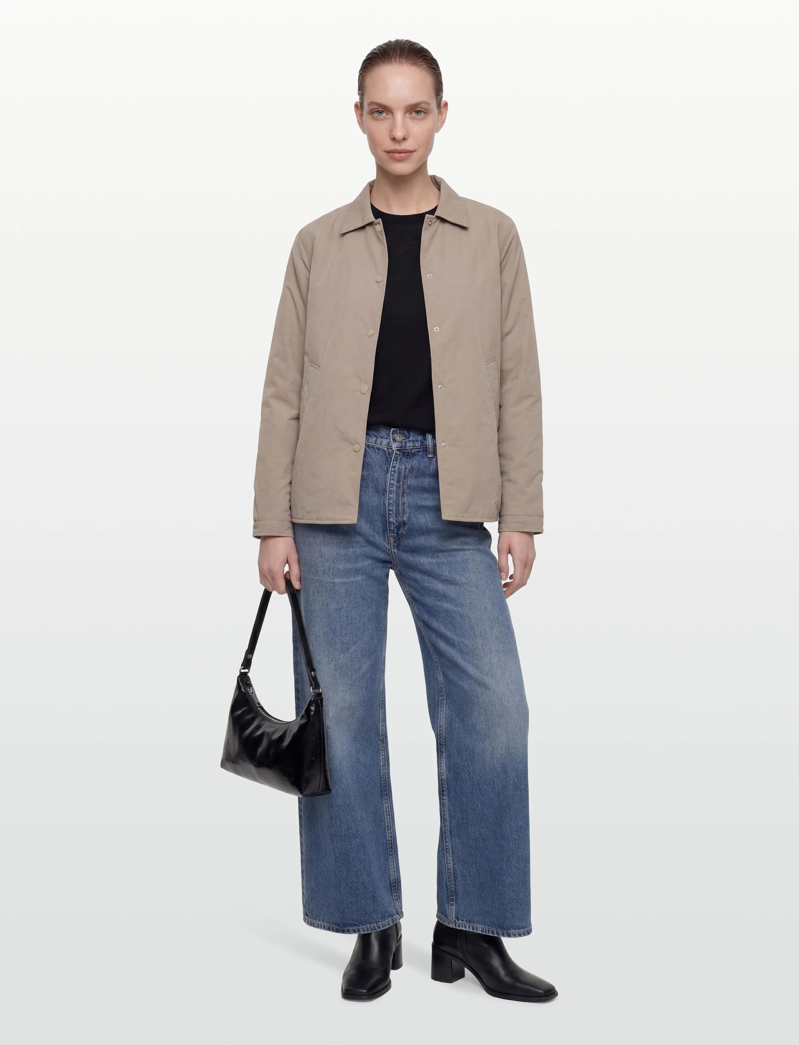 Rue de Tokyo Candise Padded Nylon, M, Jackets, Beige - Light-summer Jacket, Frauen