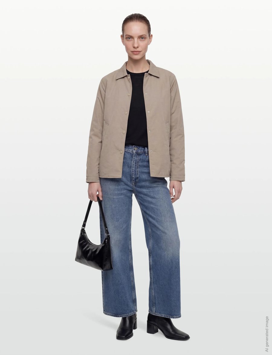 Rue de Tokyo - CANDISE PADDED NYLON - frühlingsjacken - taupe - 0