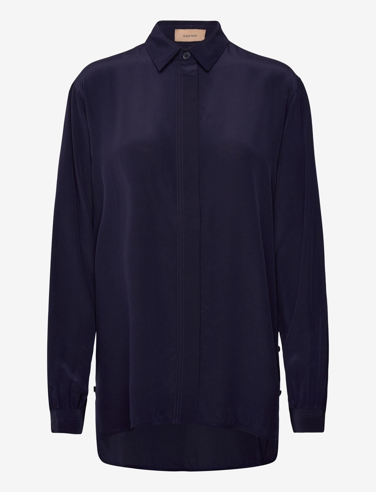 Rue de Tokyo - SHELBY SILK CDC 16MM - koszule z długimi rękawami - navy - 1