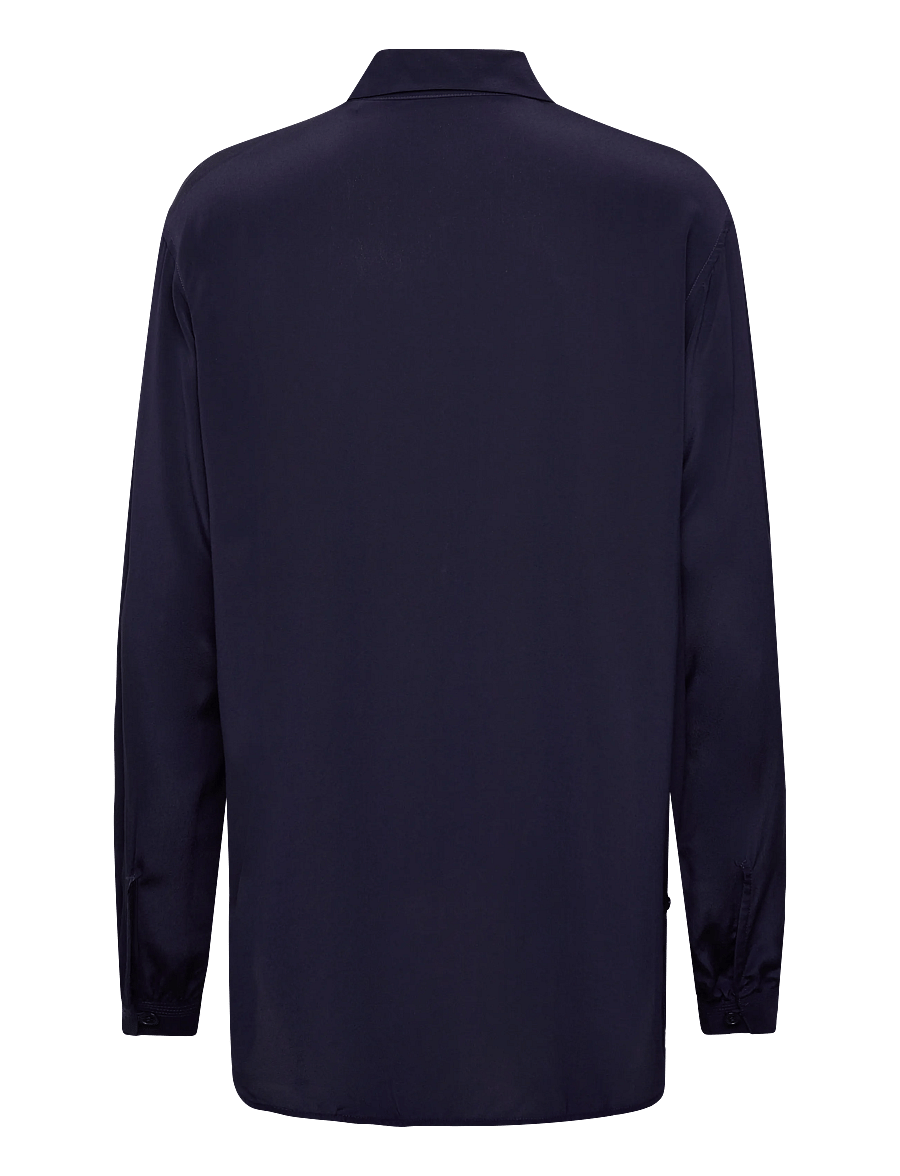 Rue de Tokyo - SHELBY SILK CDC 16MM - overhemden met lange mouwen - navy - 2