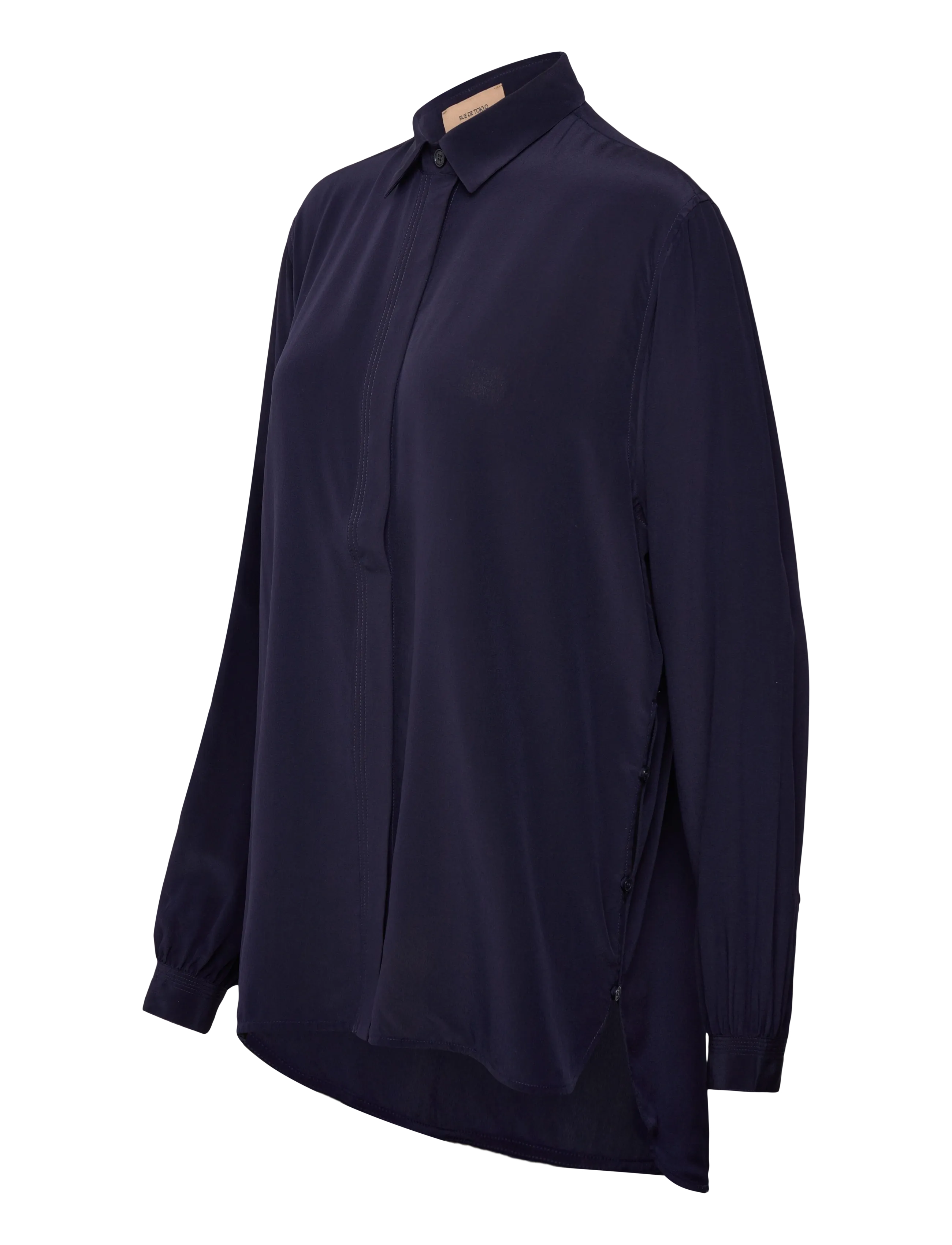 Rue de Tokyo - SHELBY SILK CDC 16MM - overhemden met lange mouwen - navy - 3