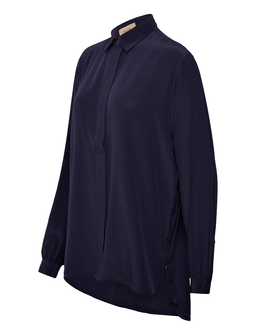 Rue de Tokyo - SHELBY SILK CDC 16MM - overhemden met lange mouwen - navy - 3