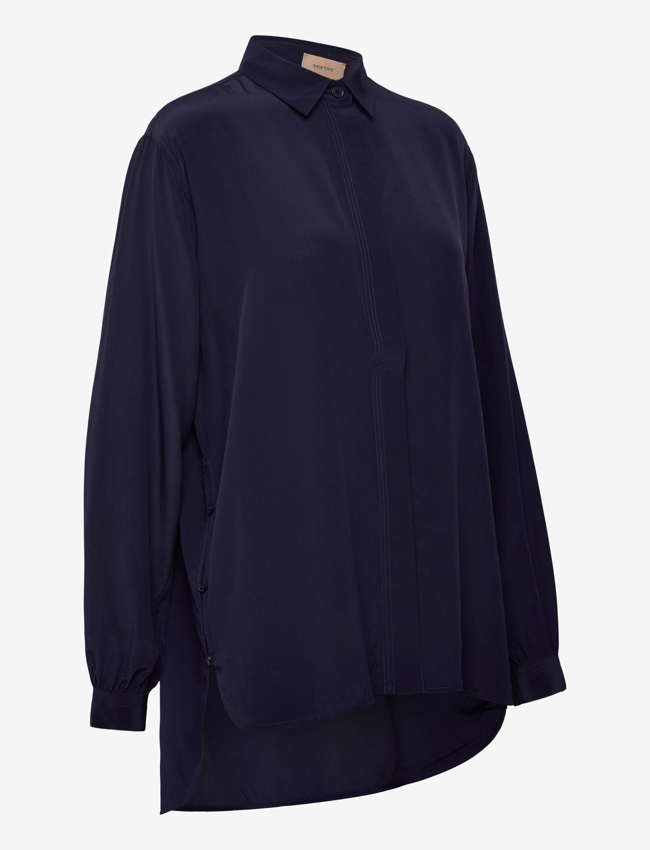Rue de Tokyo - SHELBY SILK CDC 16MM - koszule z długimi rękawami - navy - 4