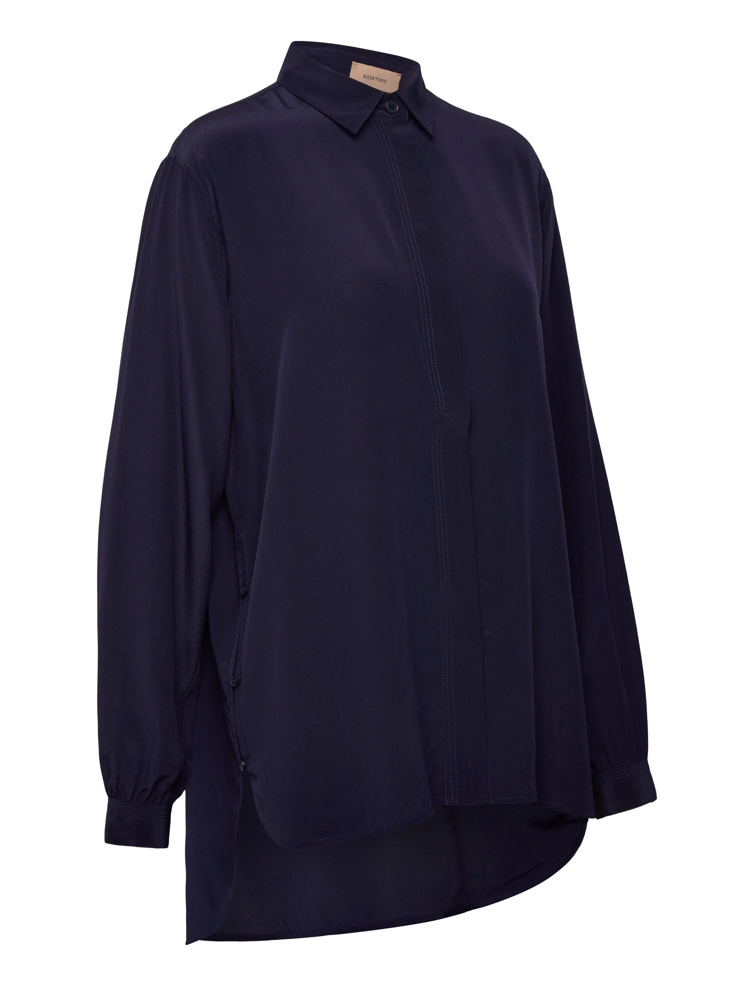 Rue de Tokyo - SHELBY SILK CDC 16MM - overhemden met lange mouwen - navy - 4