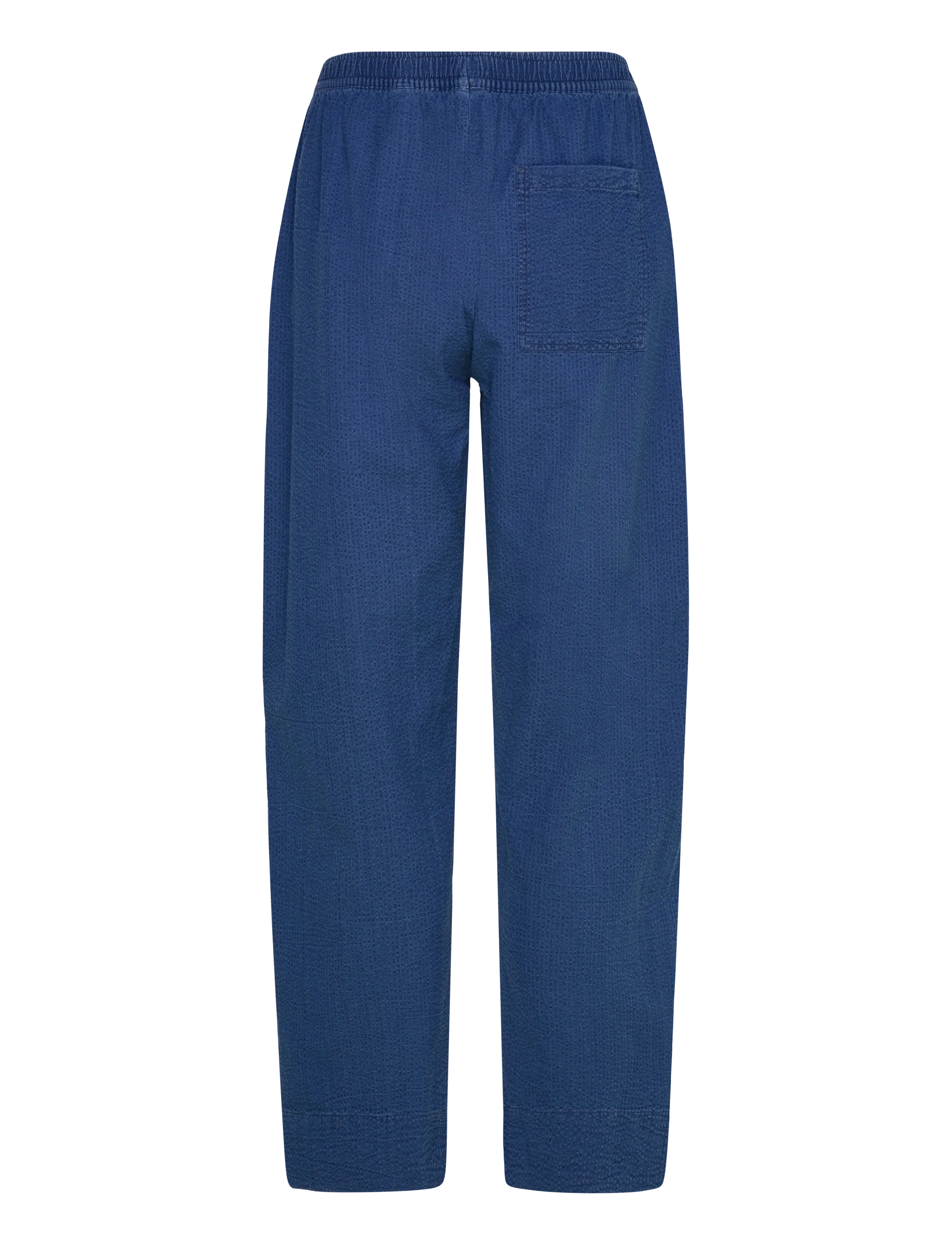 Rue de Tokyo - PALLA INDIGO SEERSUCKER - bukser med lige ben - bleached indigo - 2