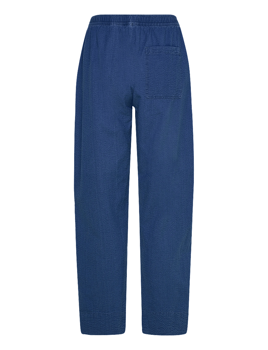Rue de Tokyo - PALLA INDIGO SEERSUCKER - sirged püksid - bleached indigo - 2