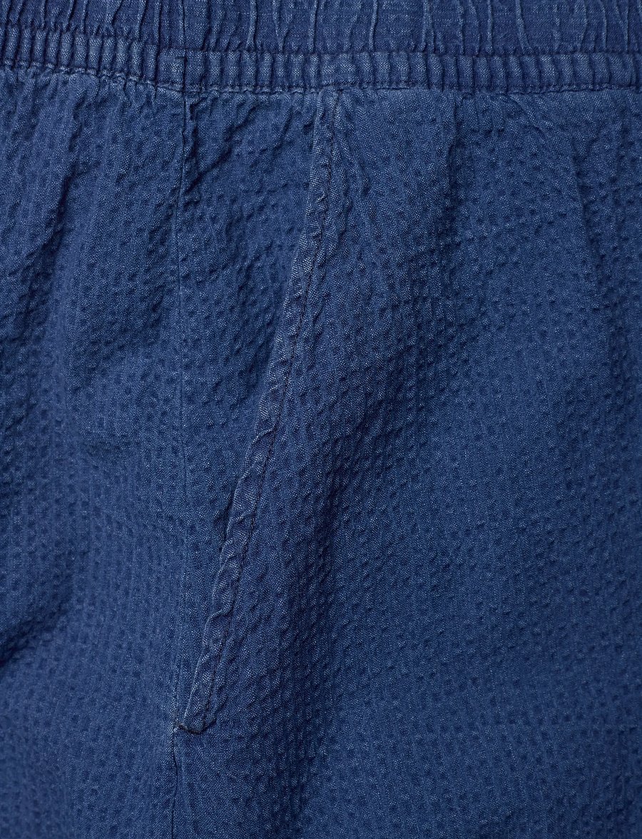Rue de Tokyo - PALLA INDIGO SEERSUCKER - sirged püksid - bleached indigo - 5