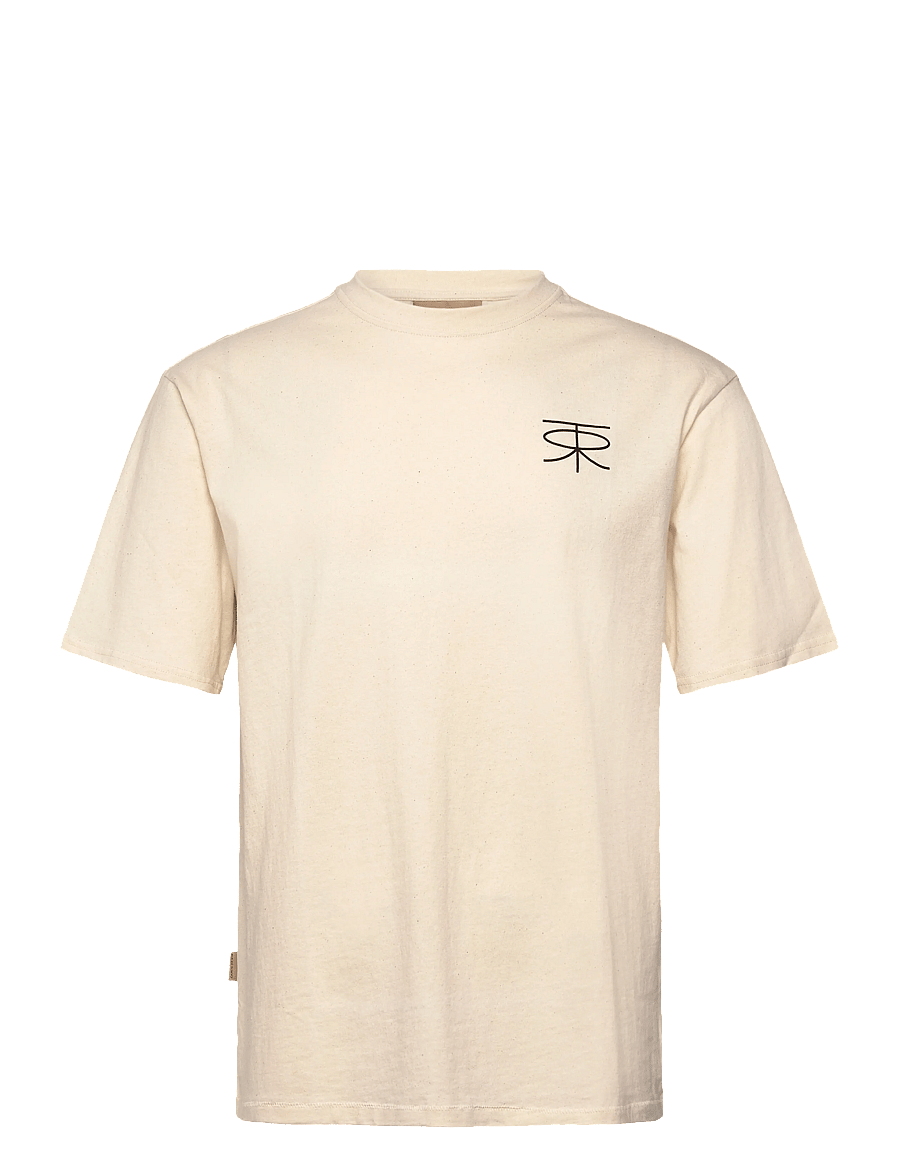 Rue de Tokyo - THORSTEN RECYCLED COTTON JRSY - natural white with black logo - 1