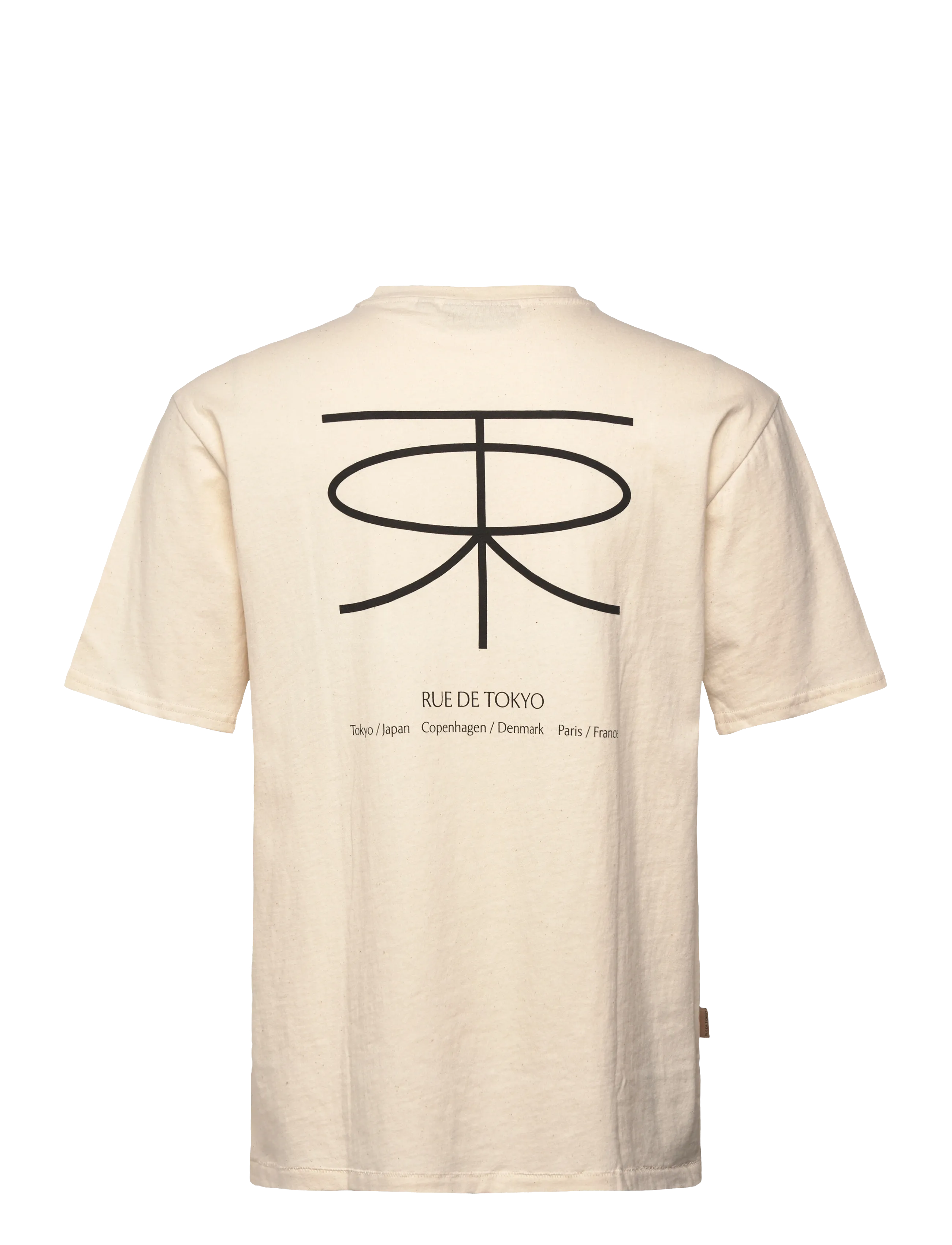 Rue de Tokyo - THORSTEN RECYCLED COTTON JRSY - natural white with black logo - 2