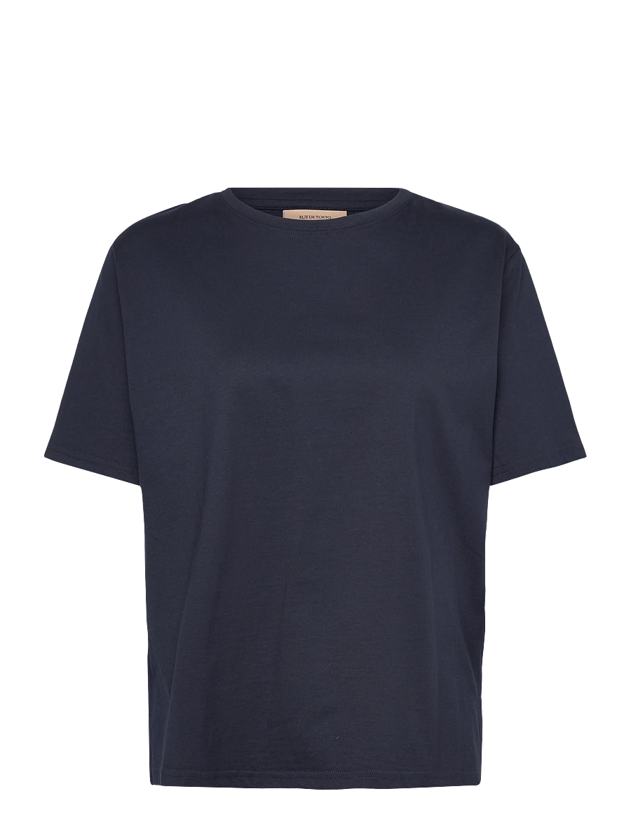 Rue de Tokyo - TRISH LIGHT COTTON JERSEY - t-shirts - navy - 1