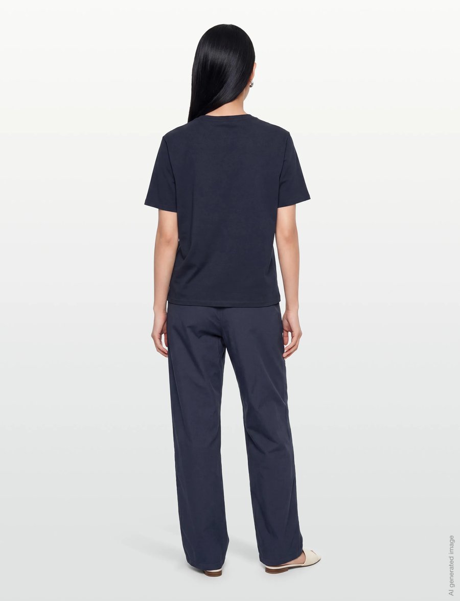 Rue de Tokyo - TRISH LIGHT COTTON JERSEY - t-shirts - navy - 4