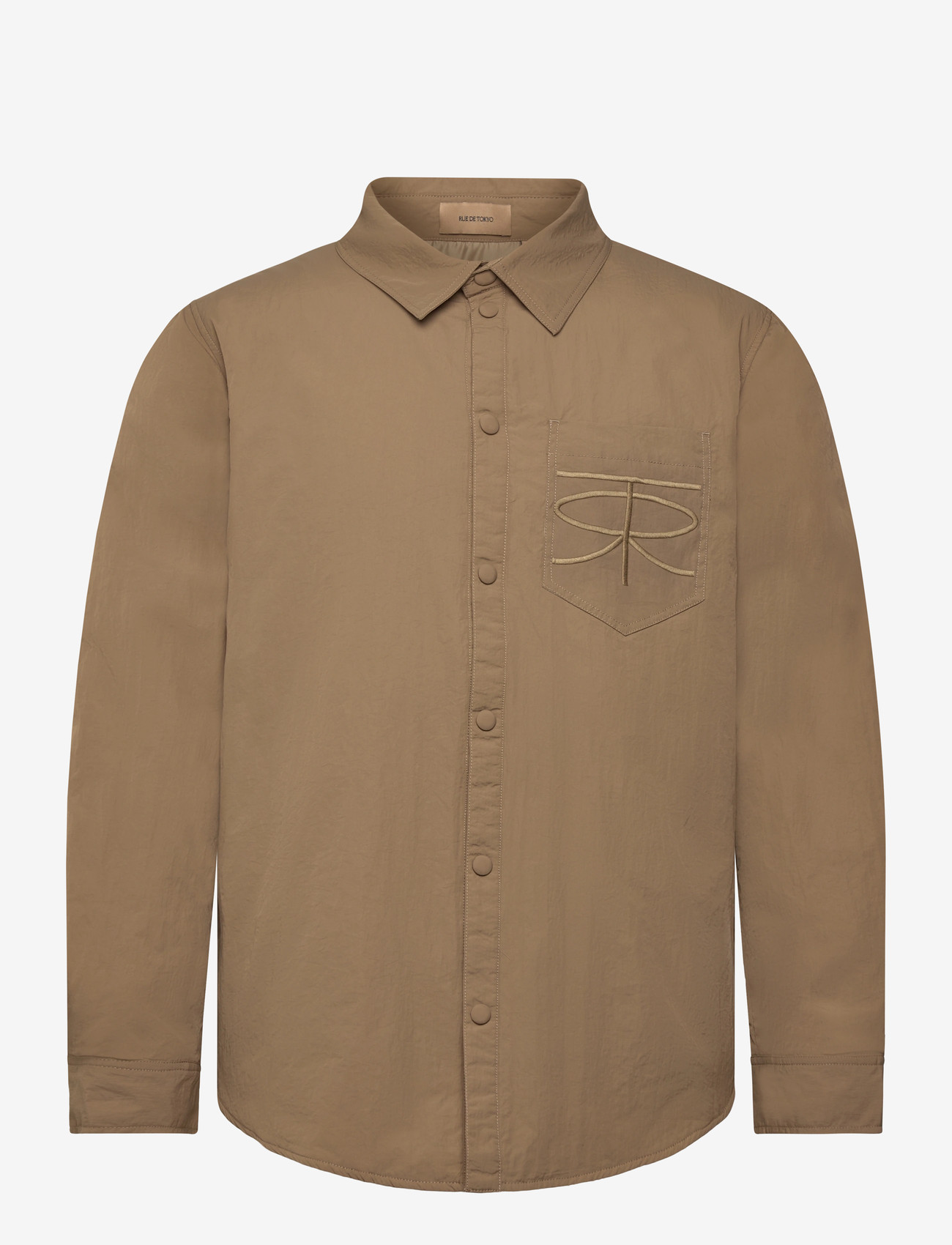 Rue de Tokyo - SERGIO CRINKLED NYLON - casual shirts - dark taupe - 0