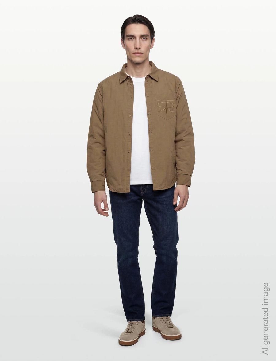 Rue de Tokyo - SERGIO CRINKLED NYLON - freizeithemden - dark taupe - 0