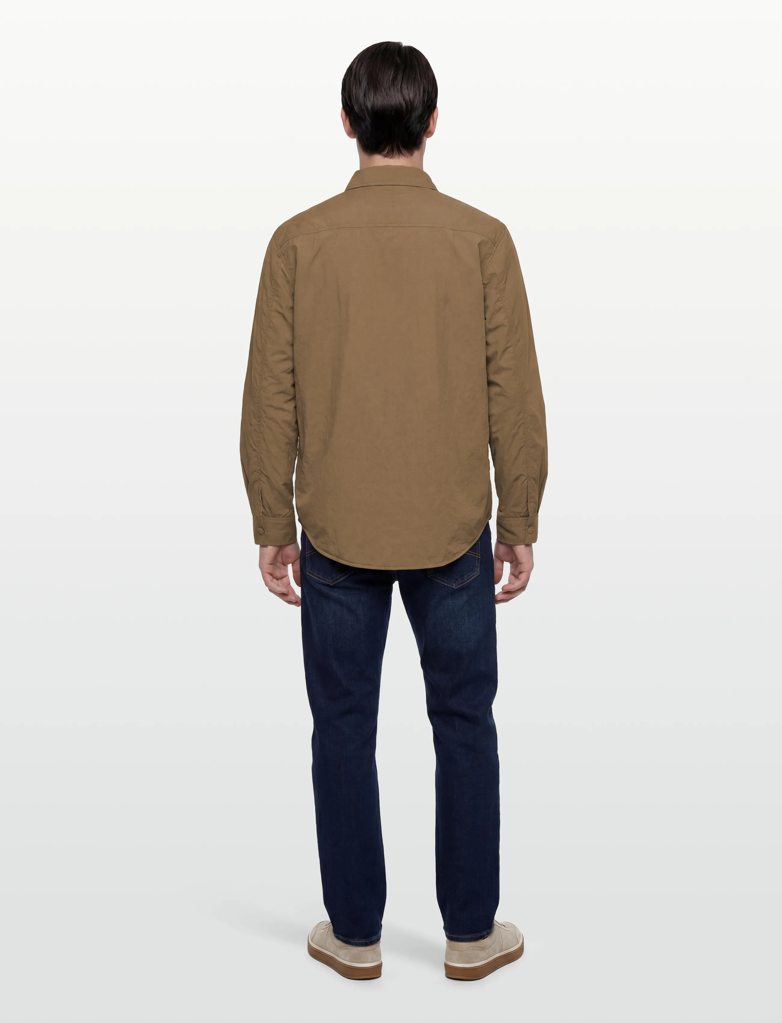 Rue de Tokyo - SERGIO CRINKLED NYLON - casual hemden - dark taupe - 4