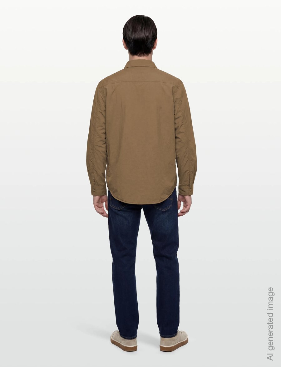 Rue de Tokyo - SERGIO CRINKLED NYLON - freizeithemden - dark taupe - 4