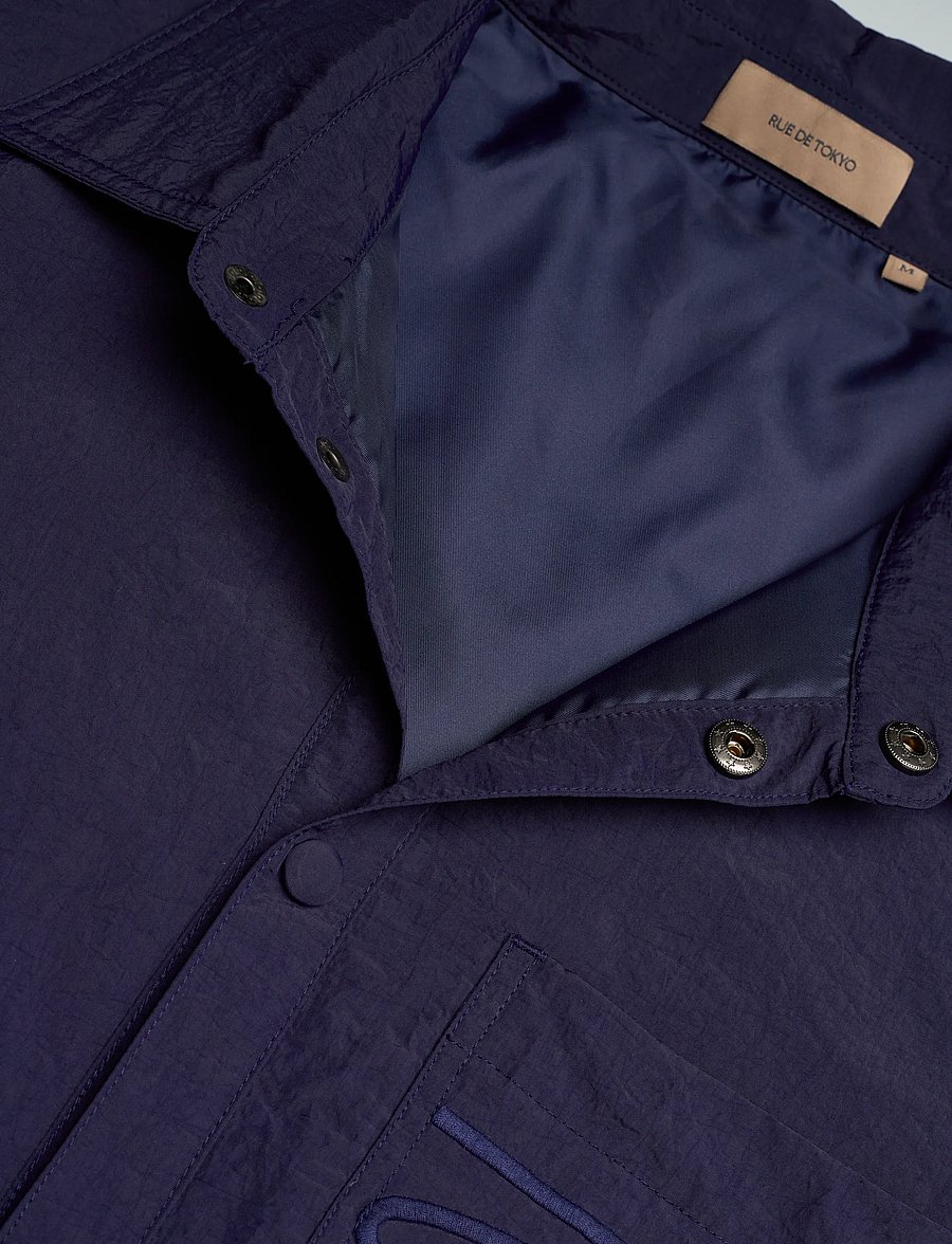 Rue de Tokyo - SERGIO CRINKLED NYLON - efterårsjakker - dark navy - 5