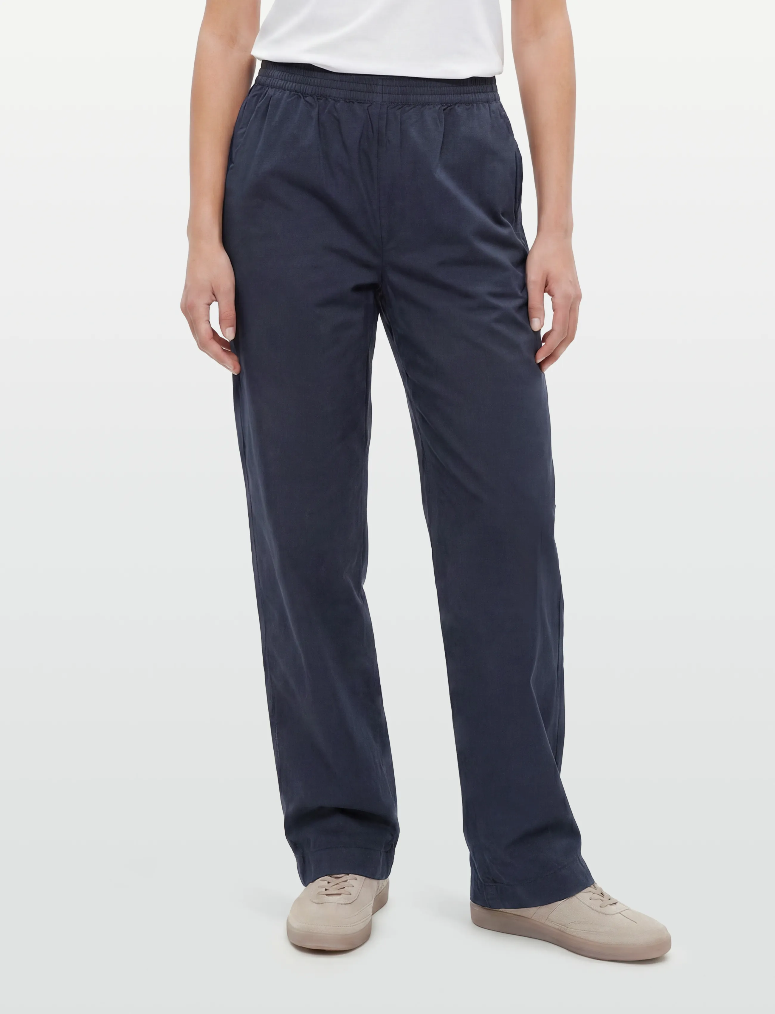 Rue de Tokyo - PAREL GMTD GARMENT DYED POPLIN - pantalons droits - navy - 3