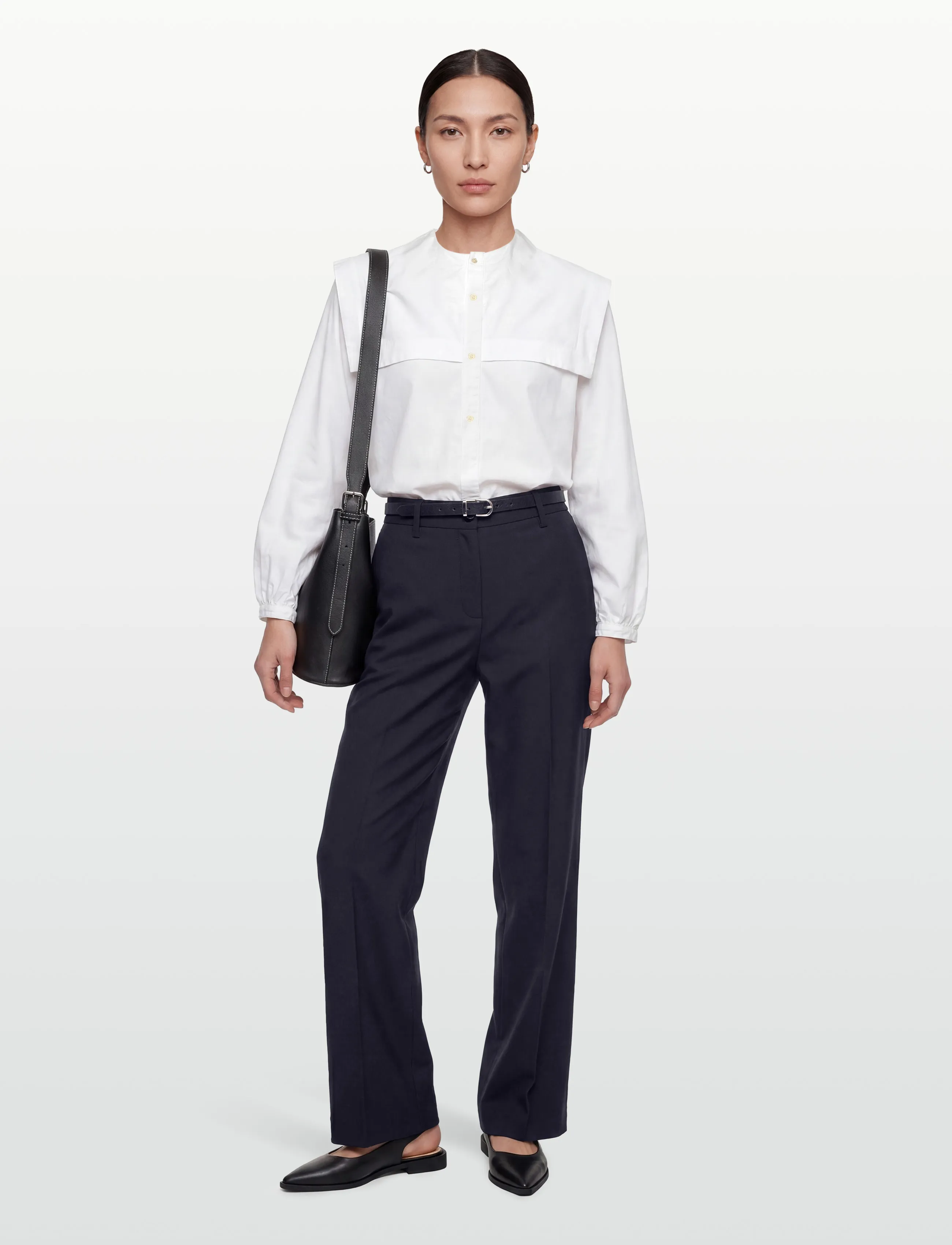 Rue de Tokyo Penelope Solid Wool, XS, Navy, Bukser > Jakkesætsbukser, Dame