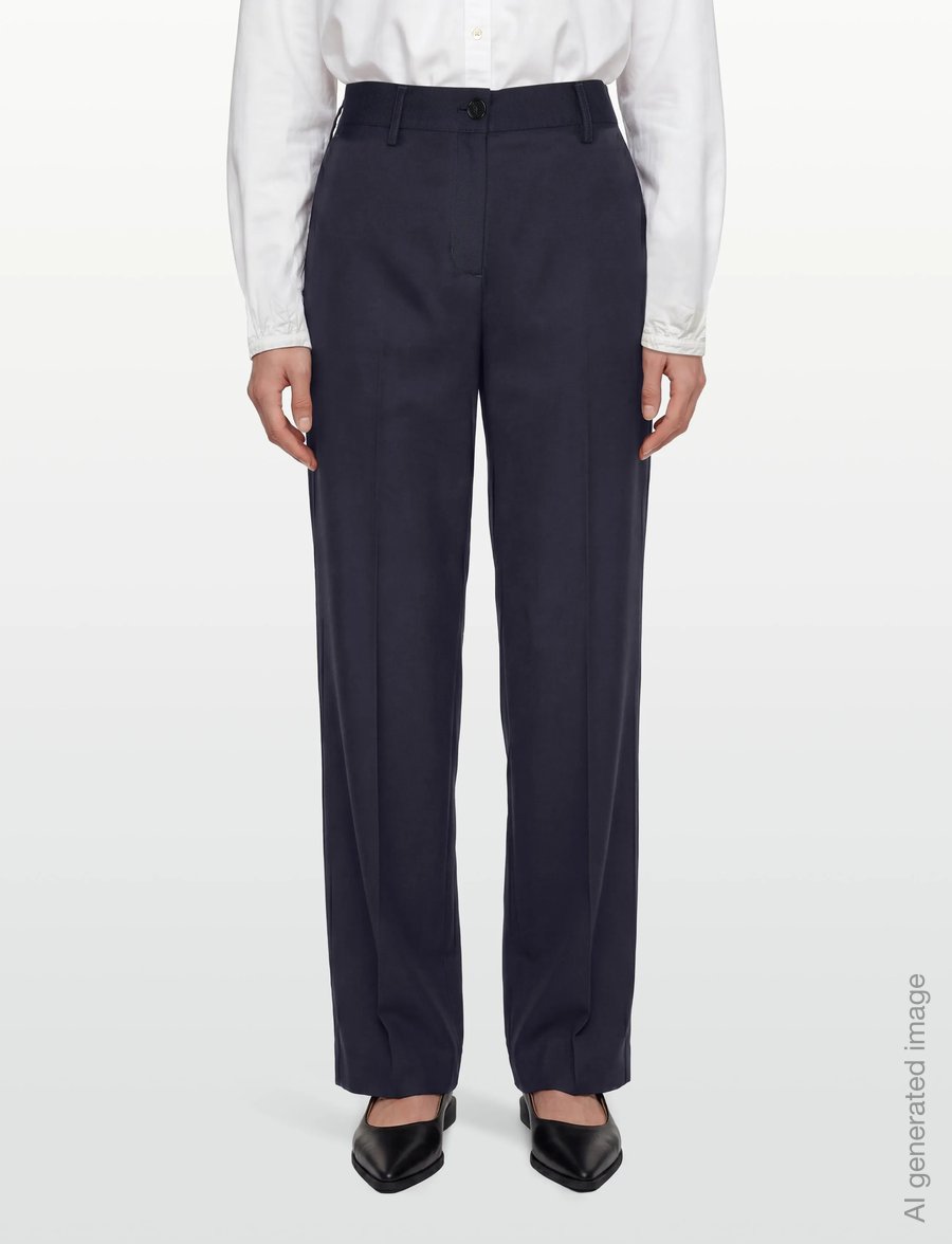Rue de Tokyo - PENELOPE SOLID WOOL - tailored trousers - navy - 3