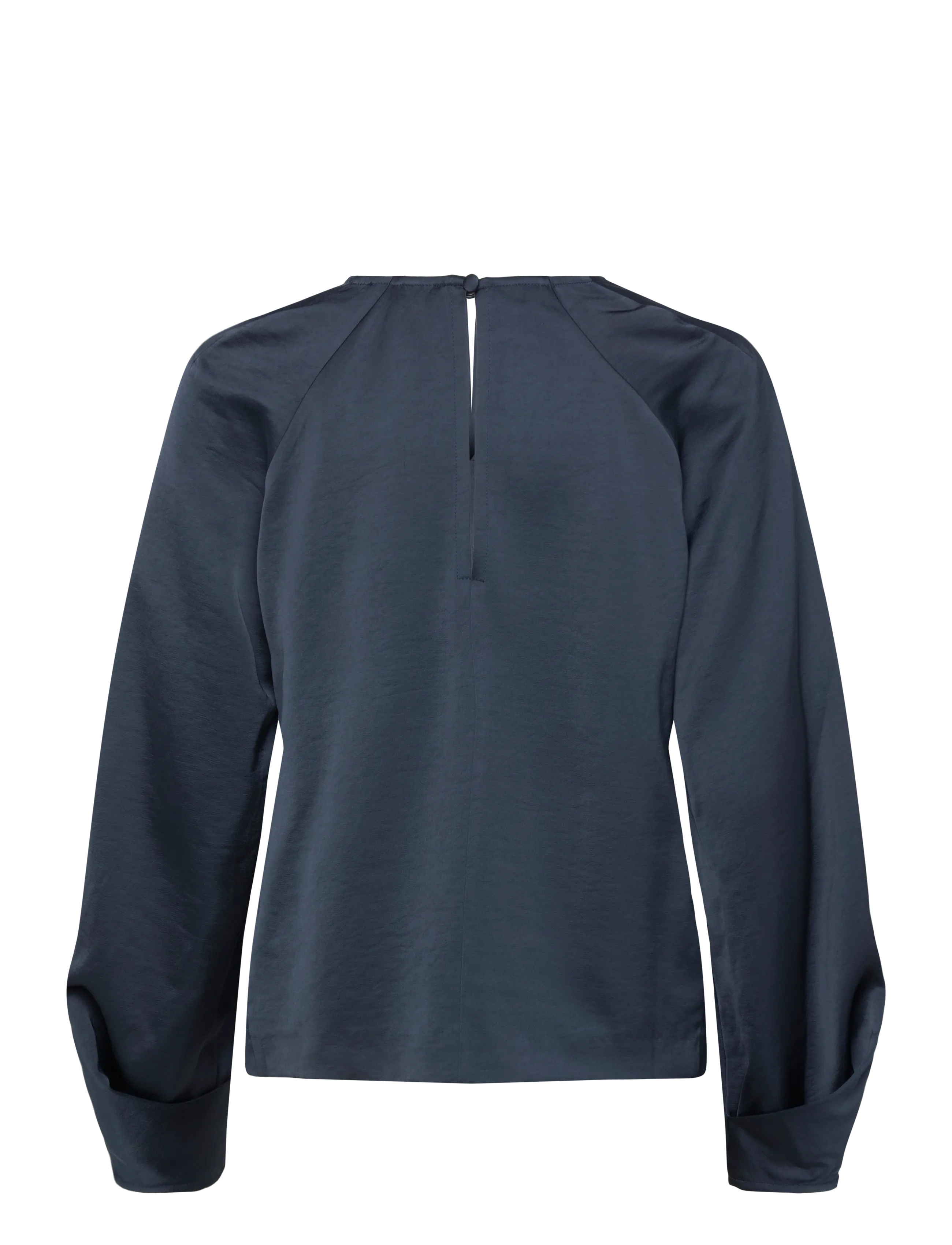 Rue de Tokyo - SAFINE HEAVY VISCOSE SATIN - blūzes ar garām piedurknēm - midnight blue - 2