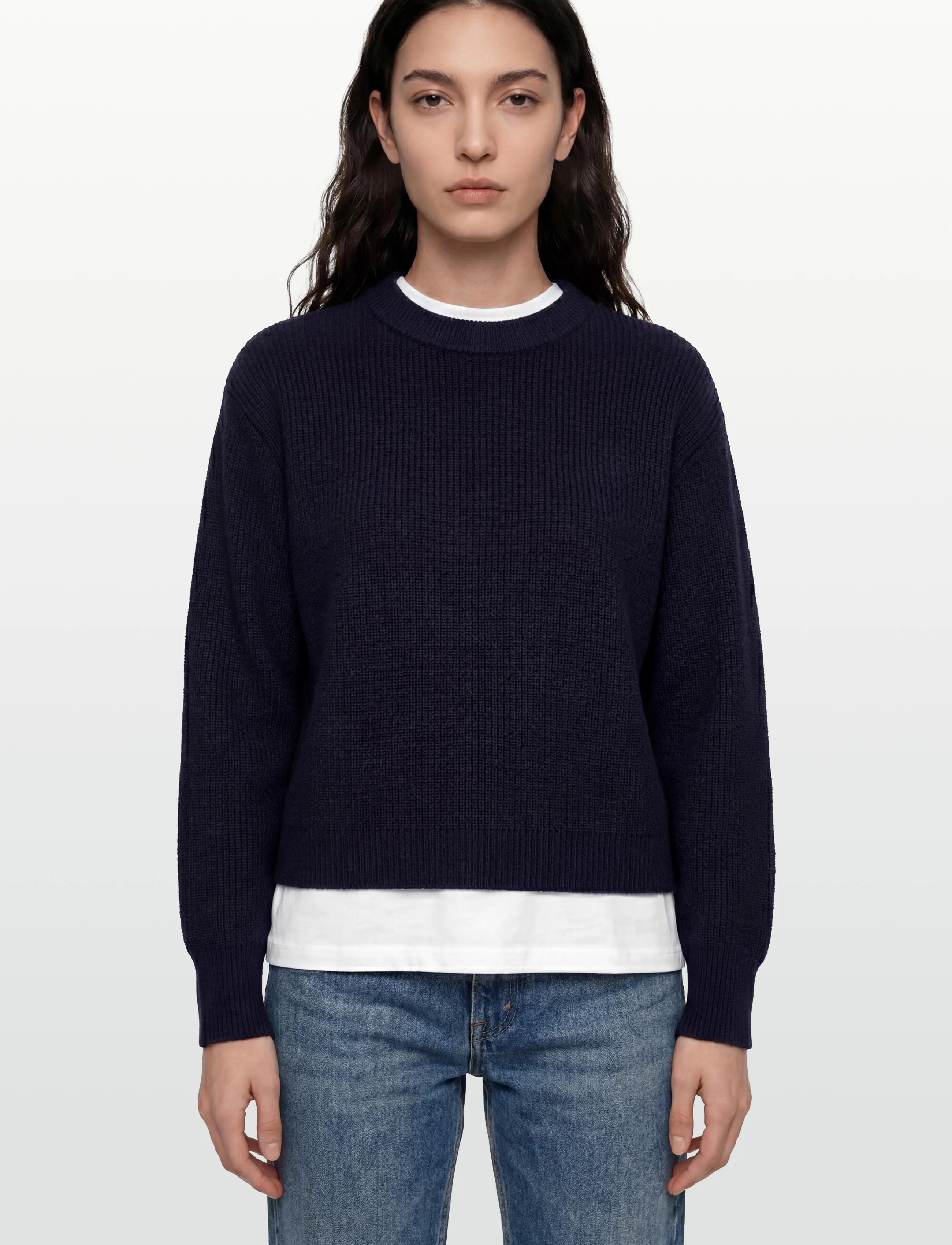 Rue de Tokyo - KARLI WOOL CASHMERE BLEND - navy - 3