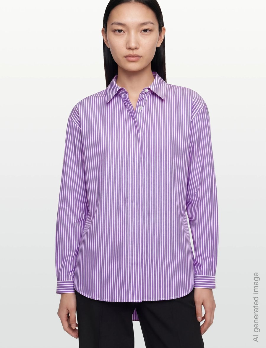Rue de Tokyo - SHELBY MAYFAIR STRIPE - pikkade varrukatega särgid - purple stripe - 5