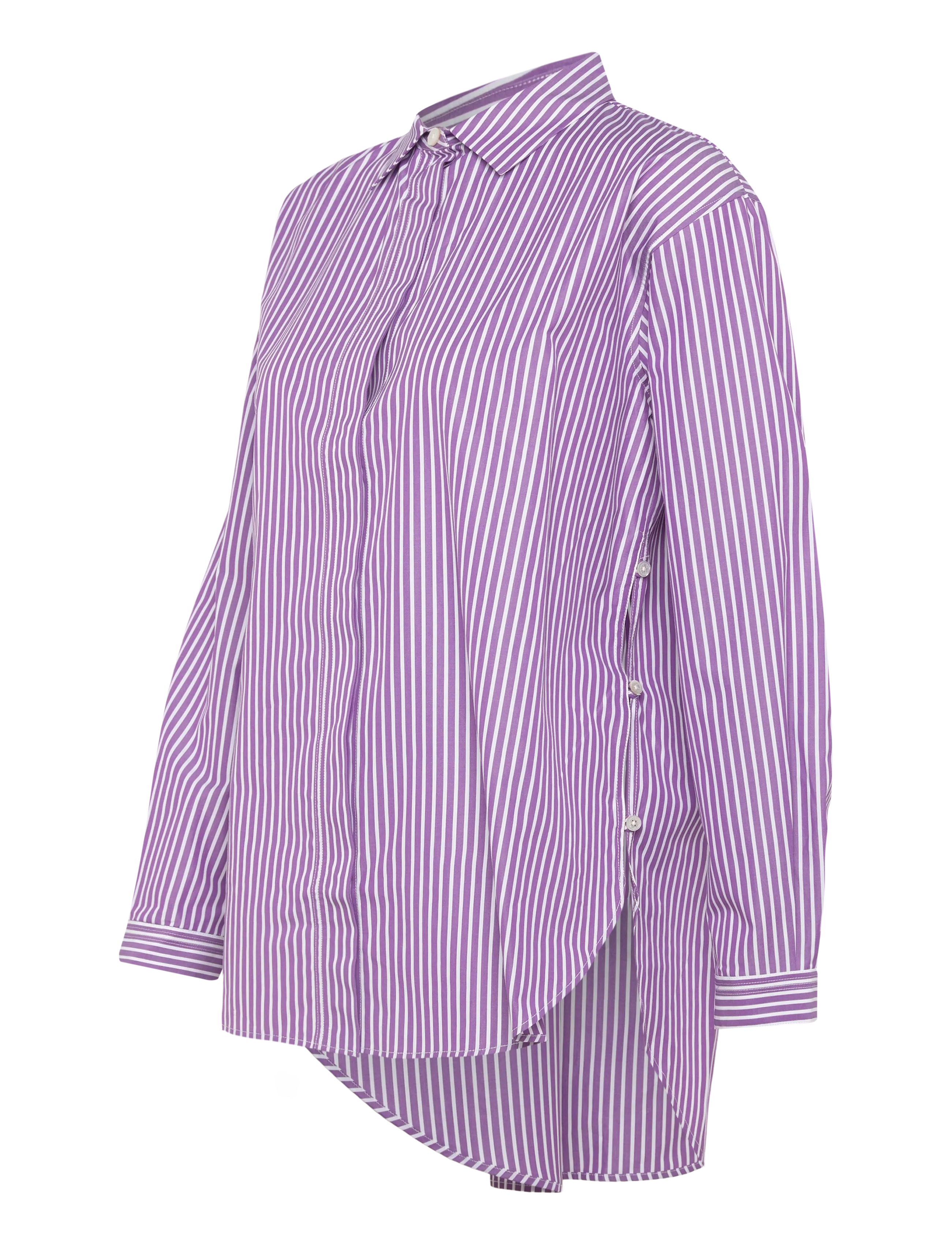 Rue de Tokyo - SHELBY MAYFAIR STRIPE - long-sleeved shirts - purple stripe - 3