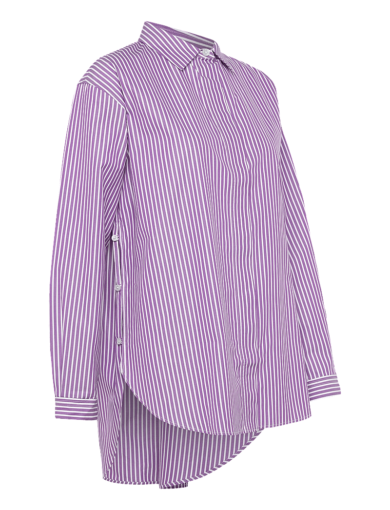 Rue de Tokyo - SHELBY MAYFAIR STRIPE - langärmlige hemden - purple stripe - 3