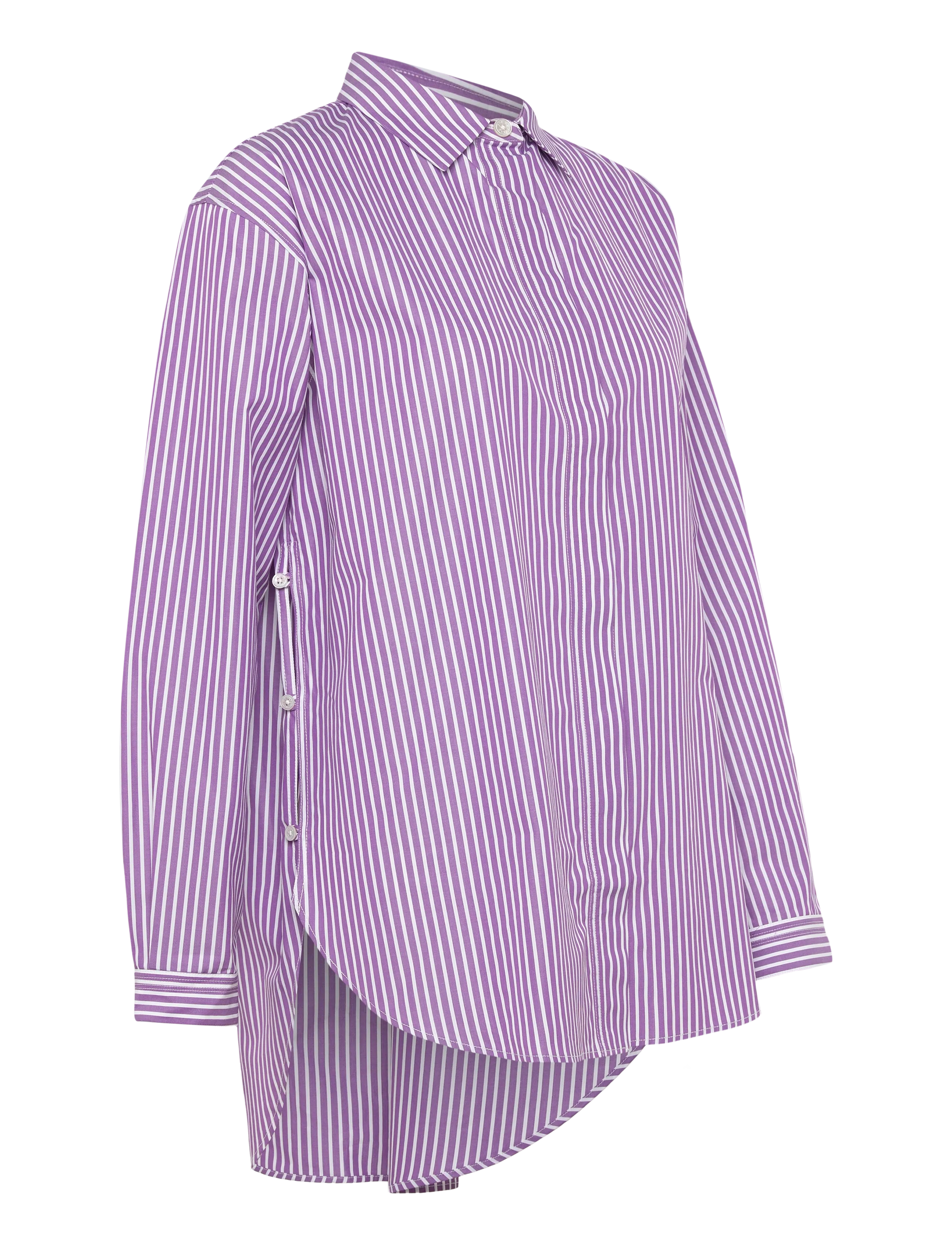 Rue de Tokyo - SHELBY MAYFAIR STRIPE - long-sleeved shirts - purple stripe - 4