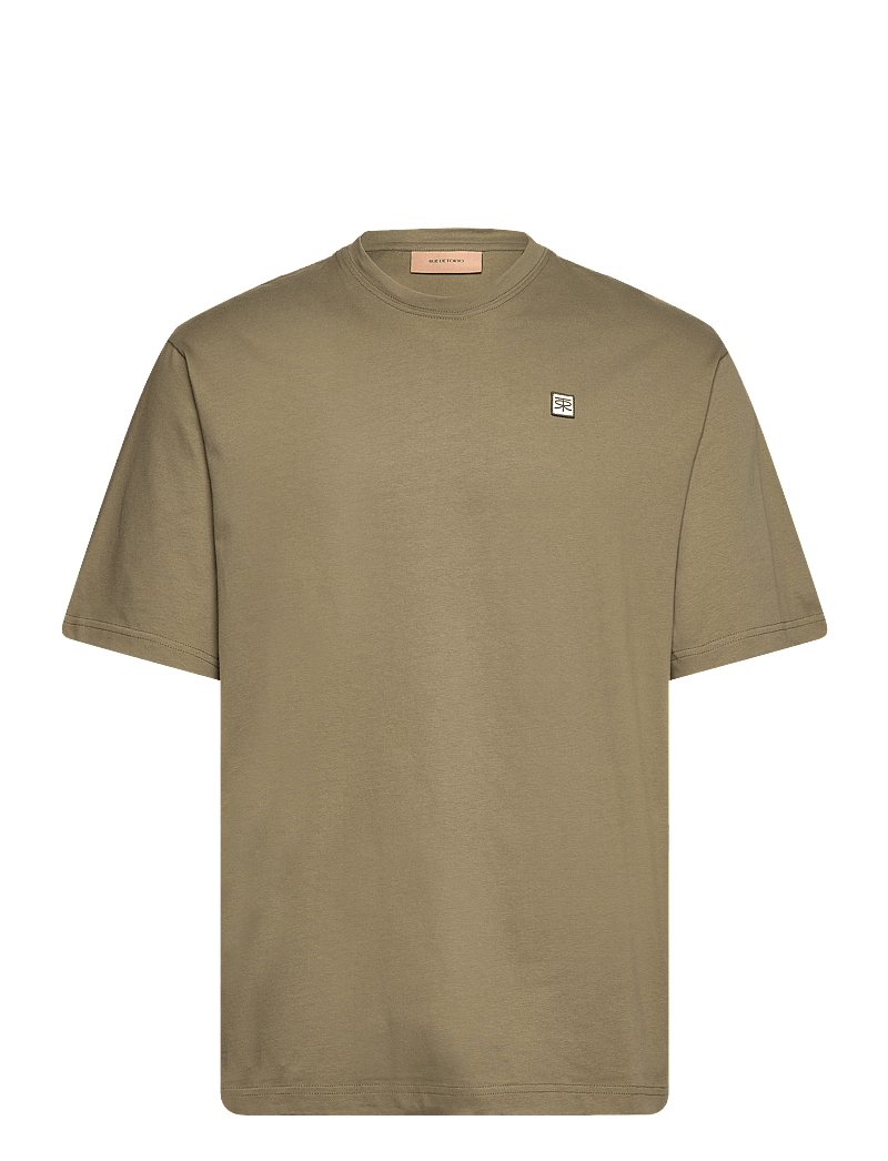 Rue de Tokyo - THOMAS EMBROIDERY PATCH COTTON JERSEY - kortærmede t-shirts - artichoke green - 0