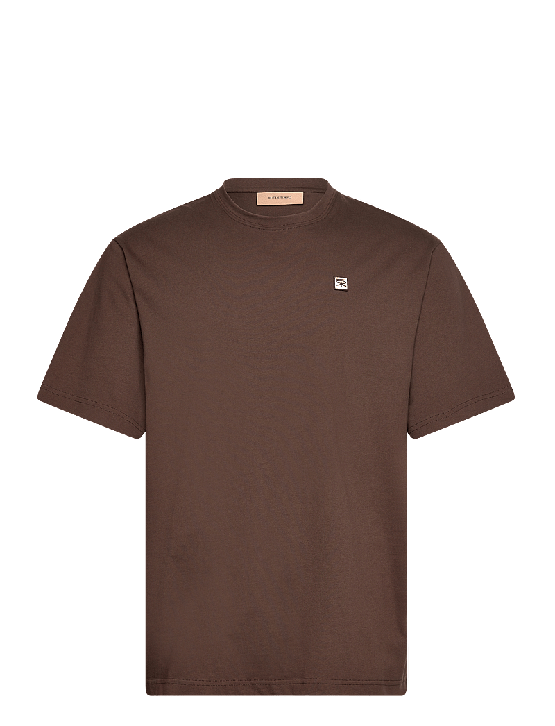 Rue de Tokyo - THOMAS EMBROIDERY PATCH COTTON JERSEY - kortärmade t-shirts - brown - 1