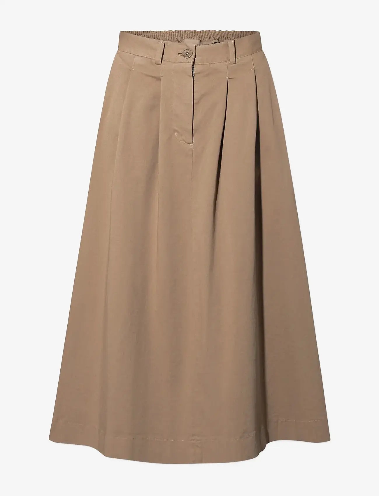Rue de Tokyo - PEN PRE DYED TWILL - midi-röcke - light brown - 0