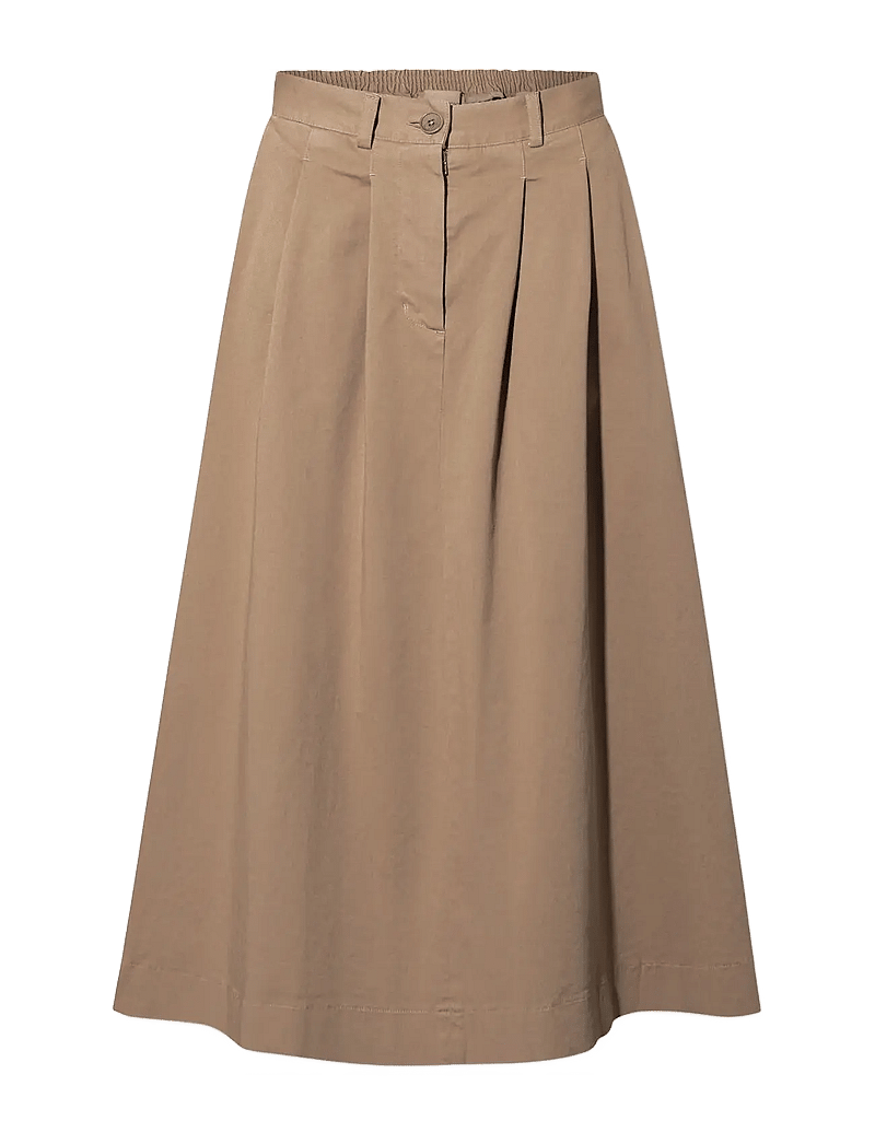 Rue de Tokyo - PEN PRE DYED TWILL - midi-röcke - light brown - 0