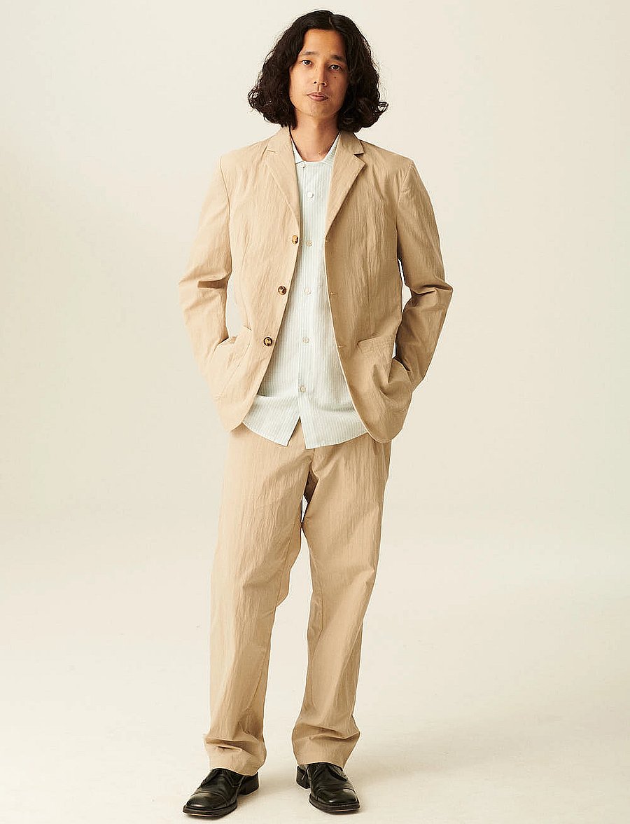 Rue de Tokyo - CEDRIC COTTON NYLON - enkeltradede blazere - beige - 0